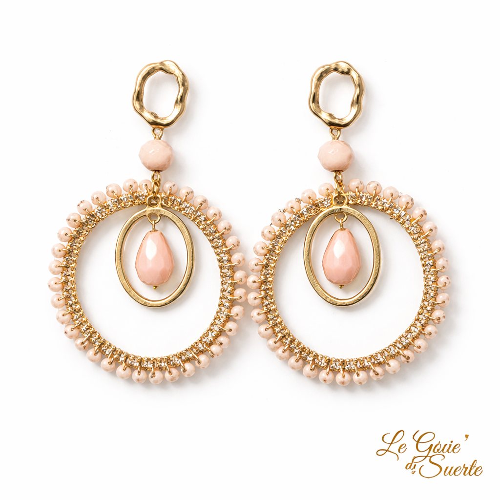 Orecchini crema elegance multicolor