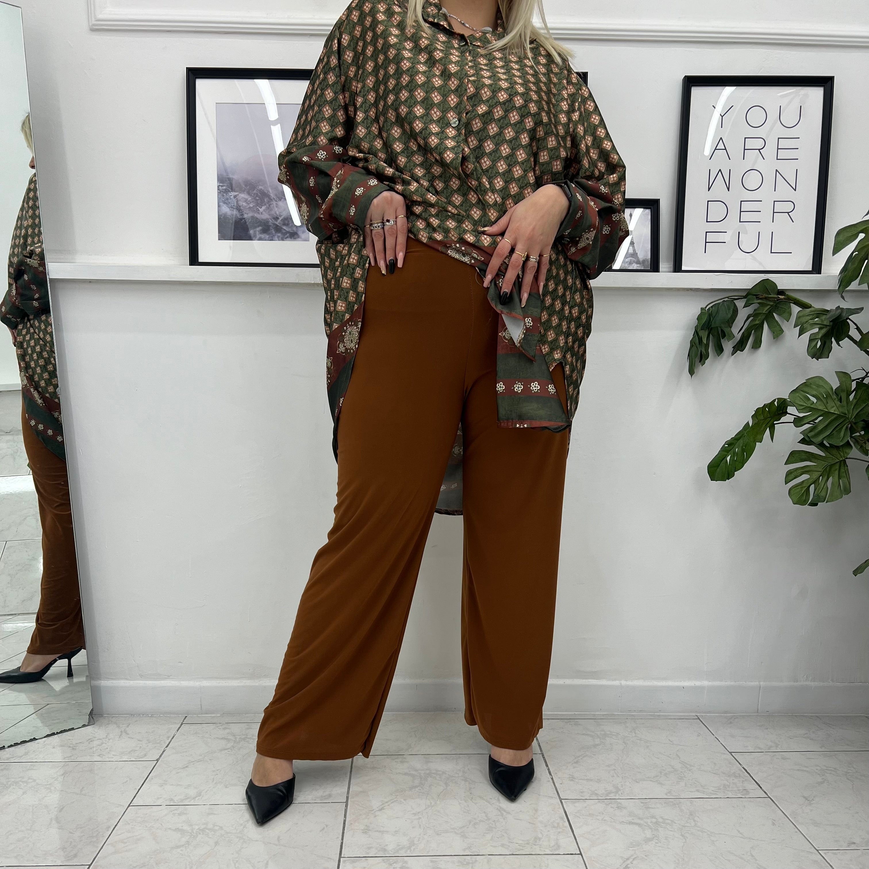 Pantalone a palazzo in viscosa