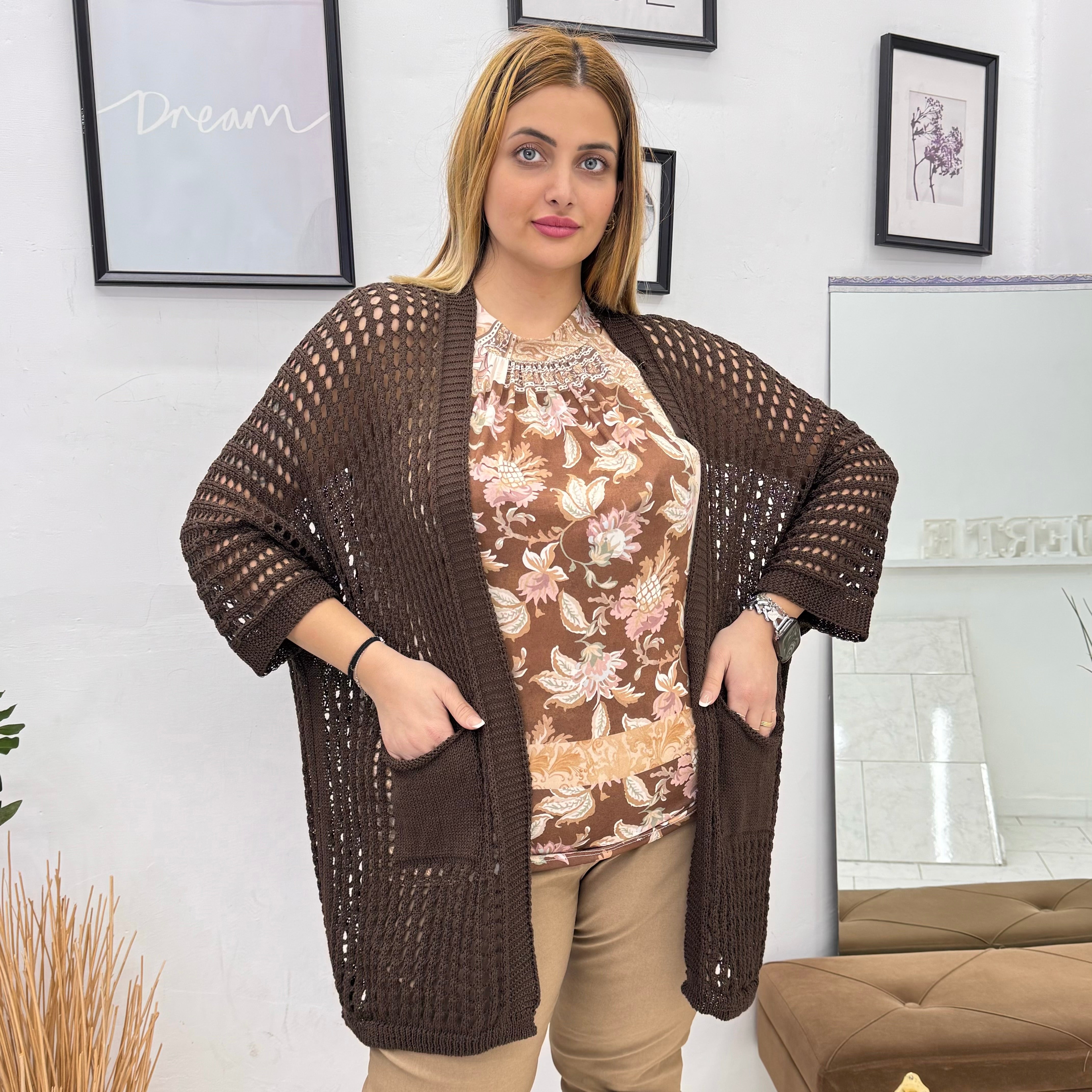 Cardigan traforato