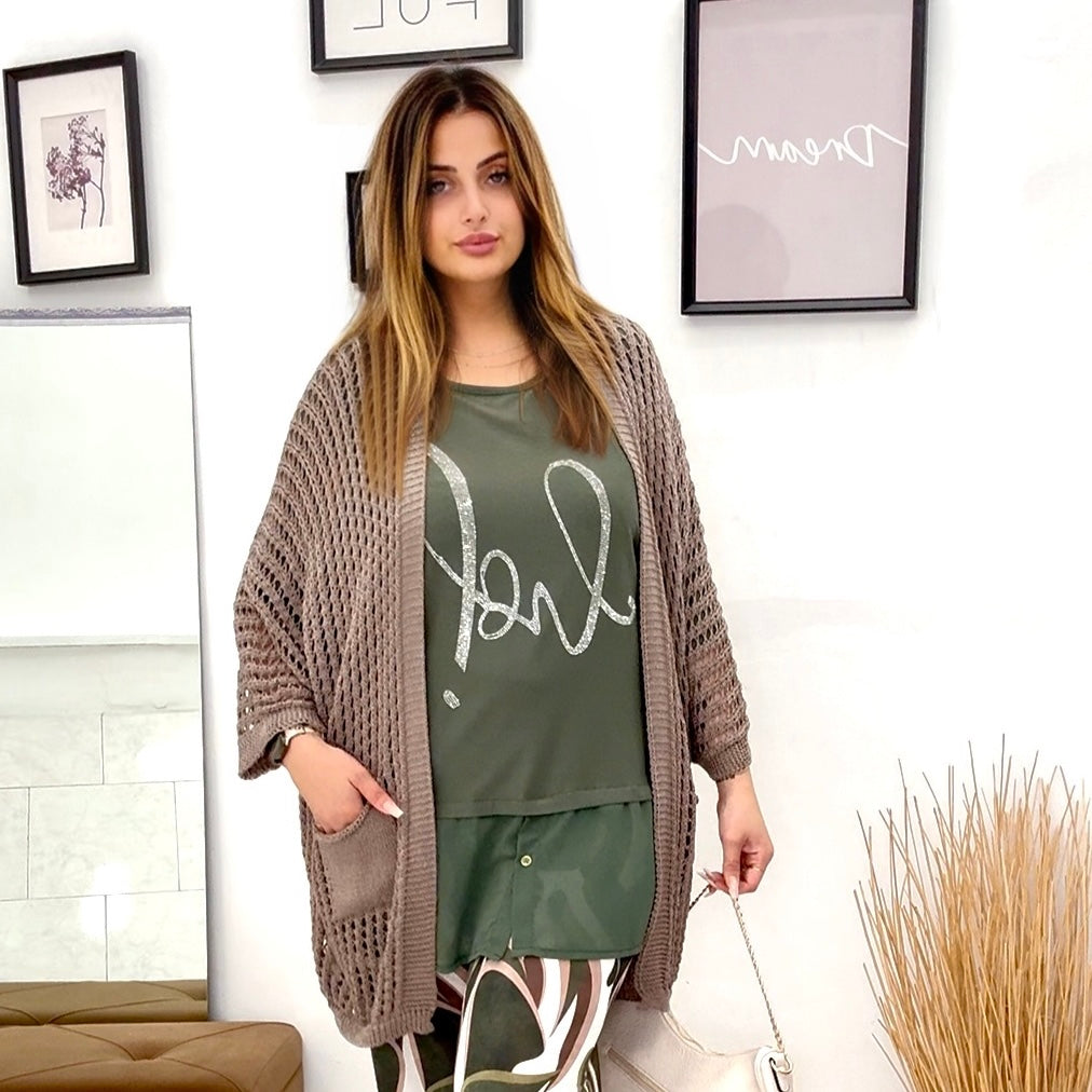 Cardigan traforato