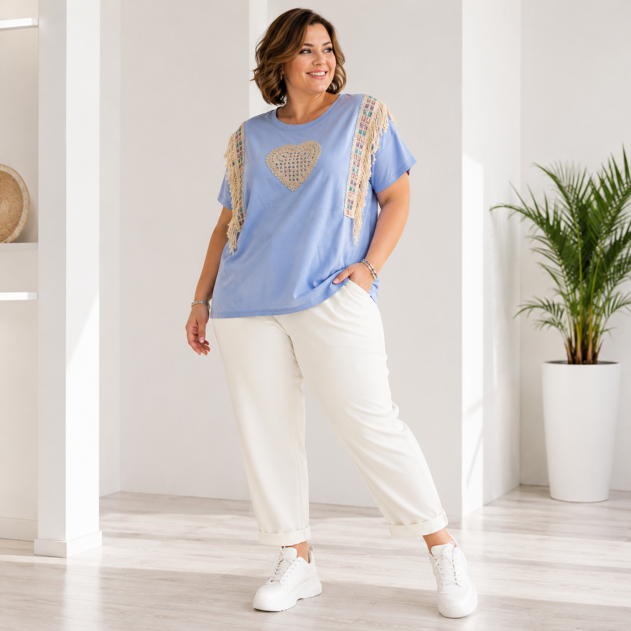 T-shirt cuore boho art. mp953