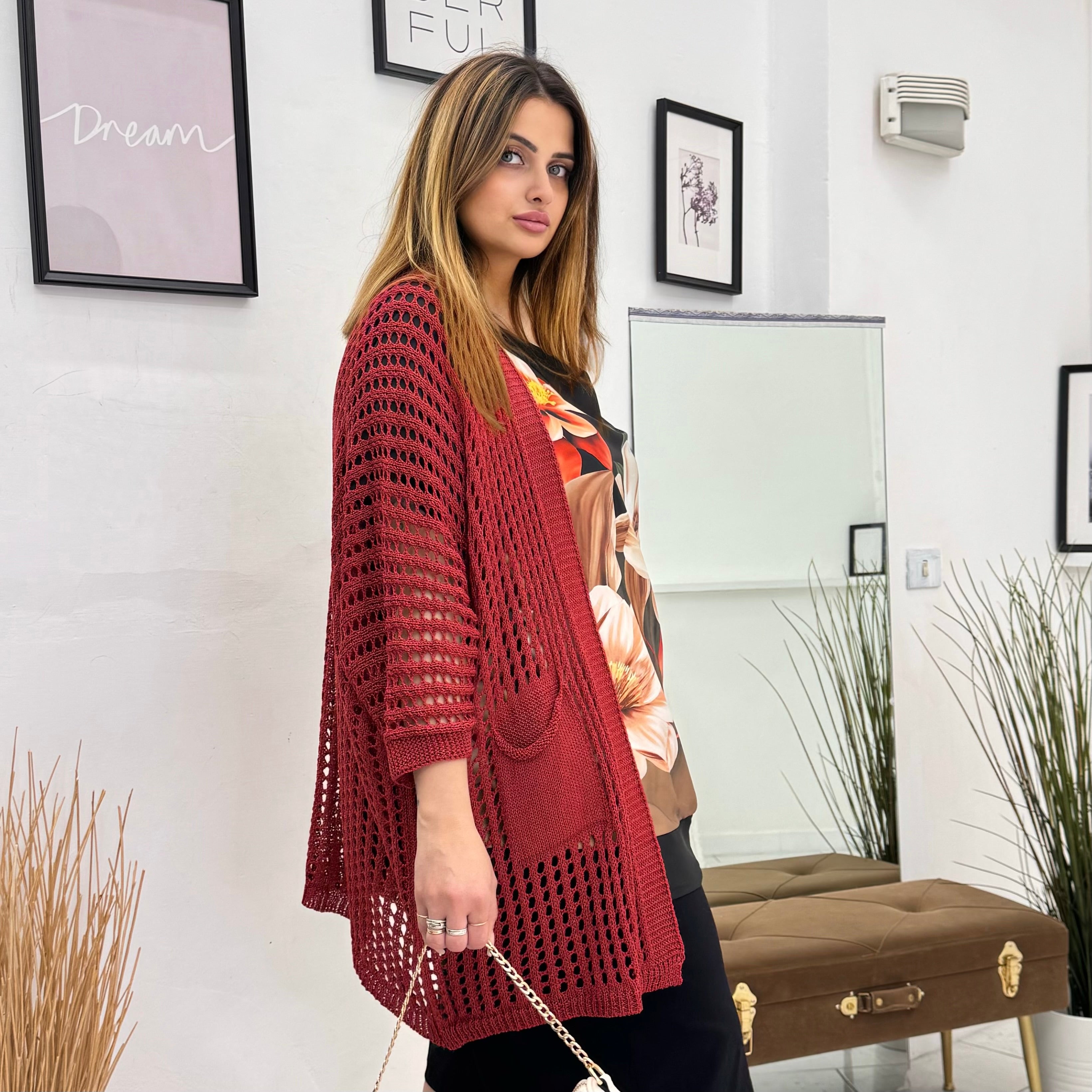 Cardigan traforato