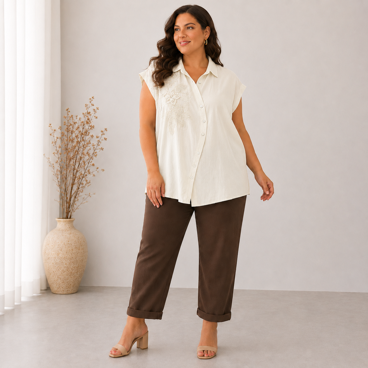 Camicia Fiore Perla