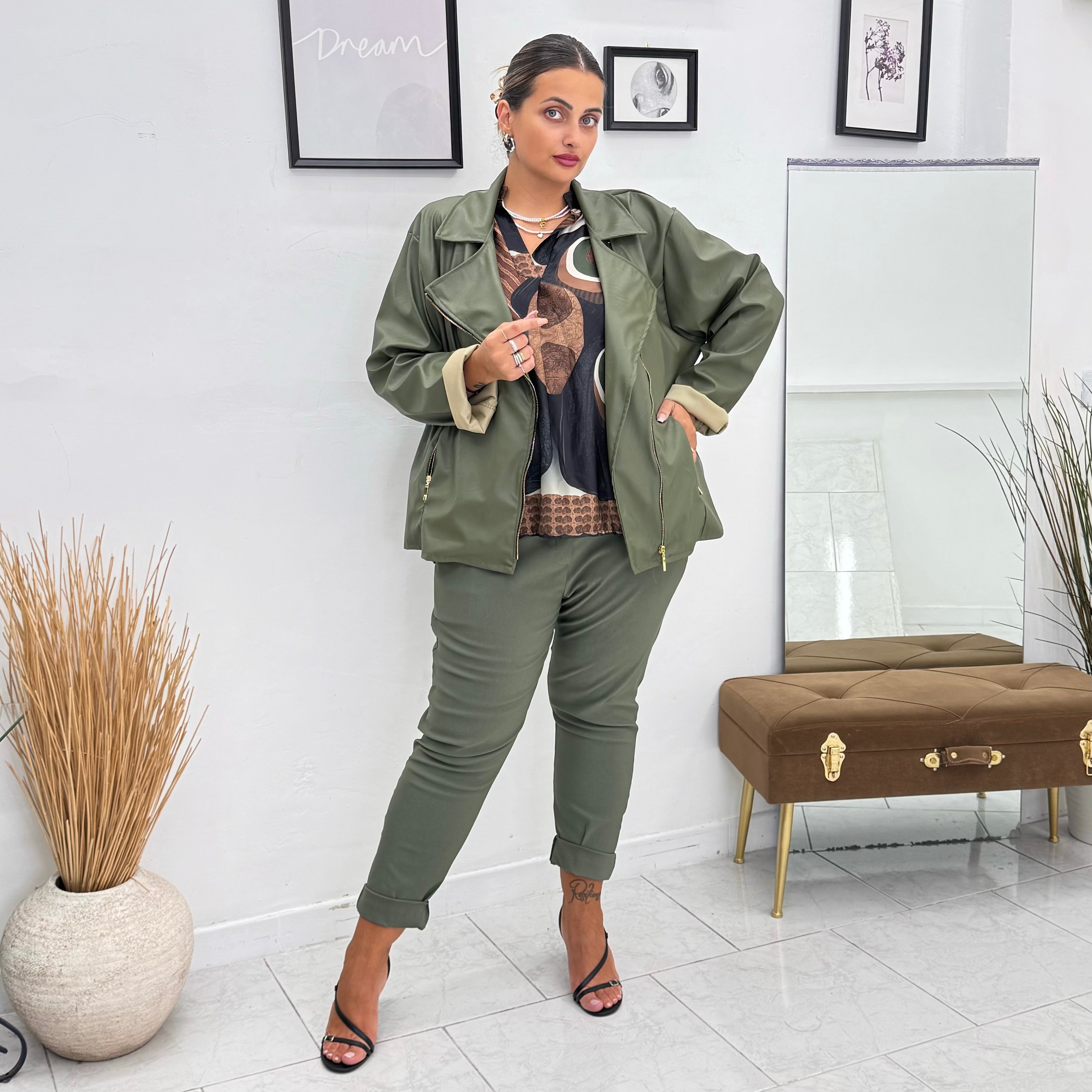 Giacca eco zip laterale
