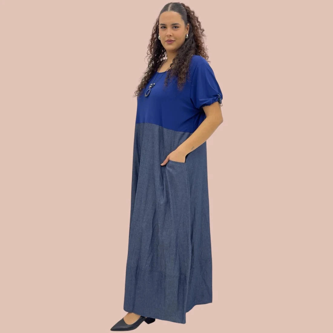Maxi Abito Blue Jeans