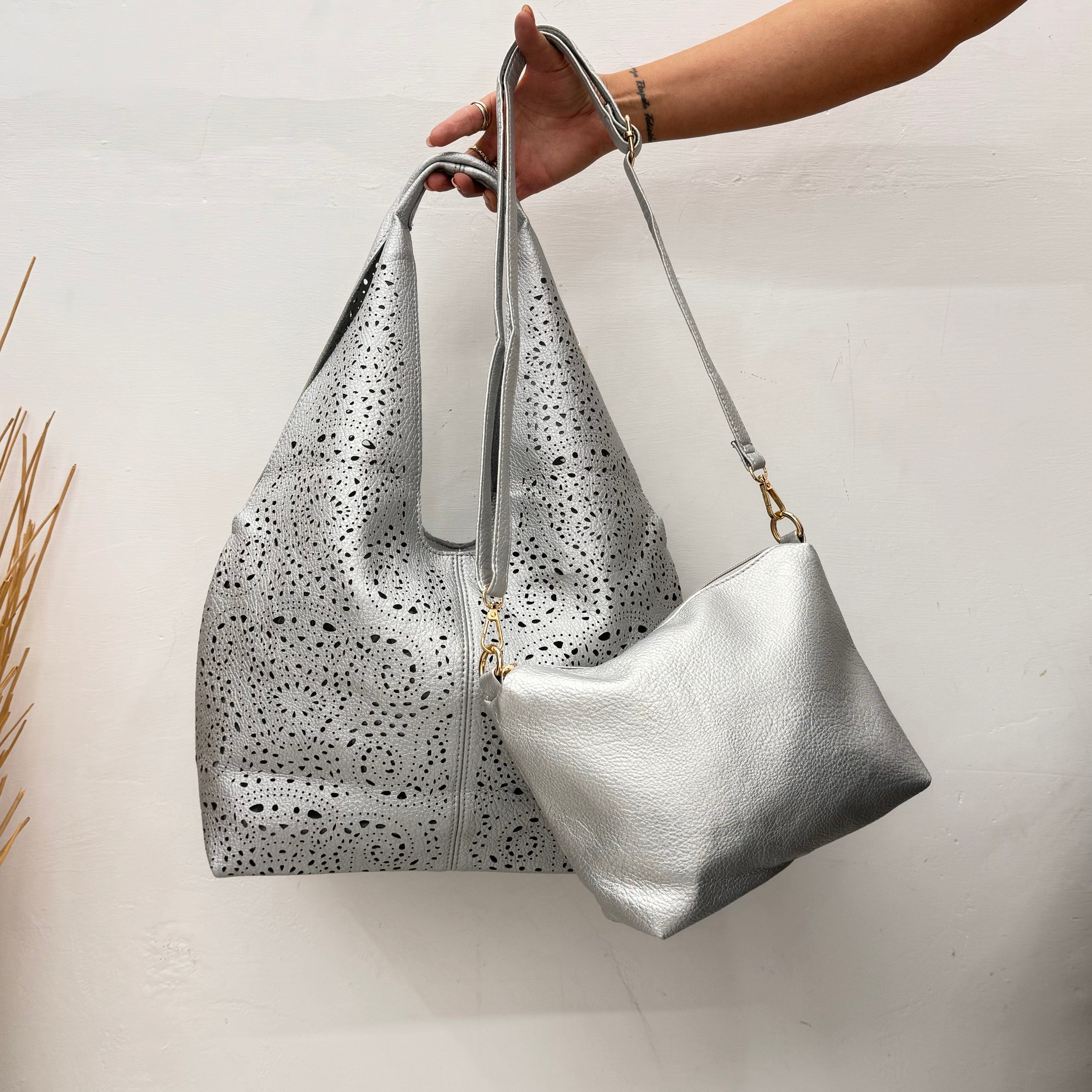 Borsa Pearl 2 in 1 Grigia