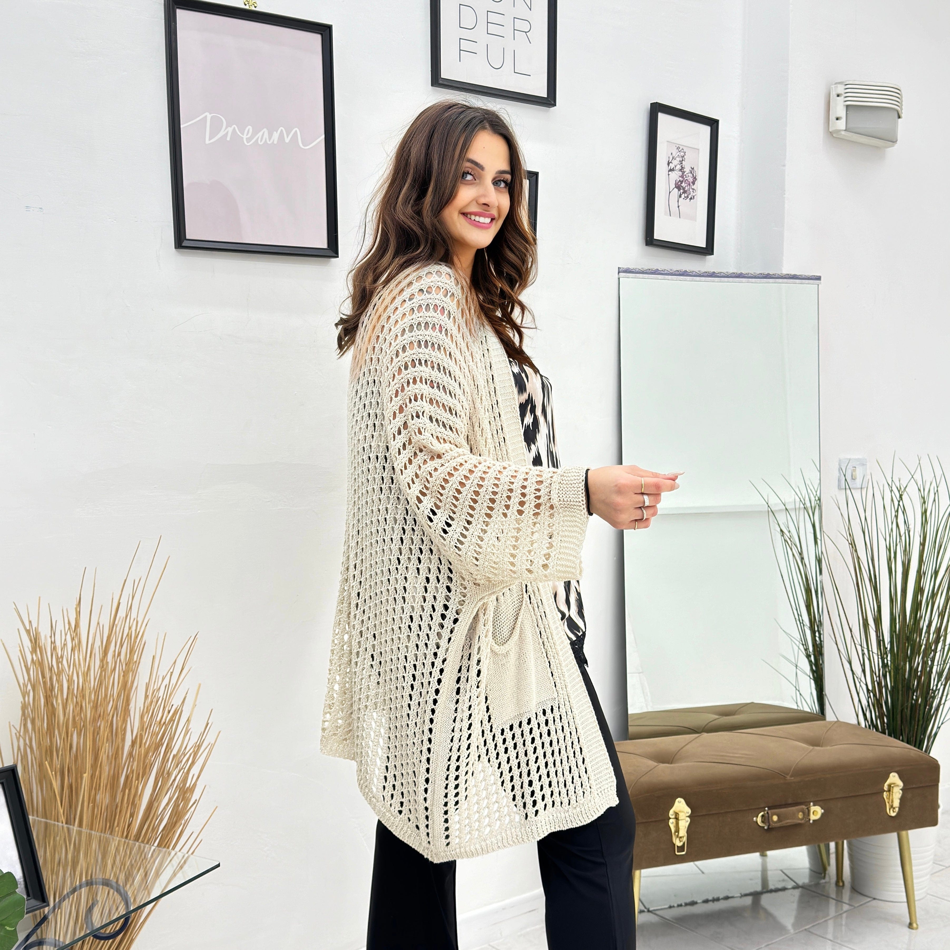 Cardigan traforato