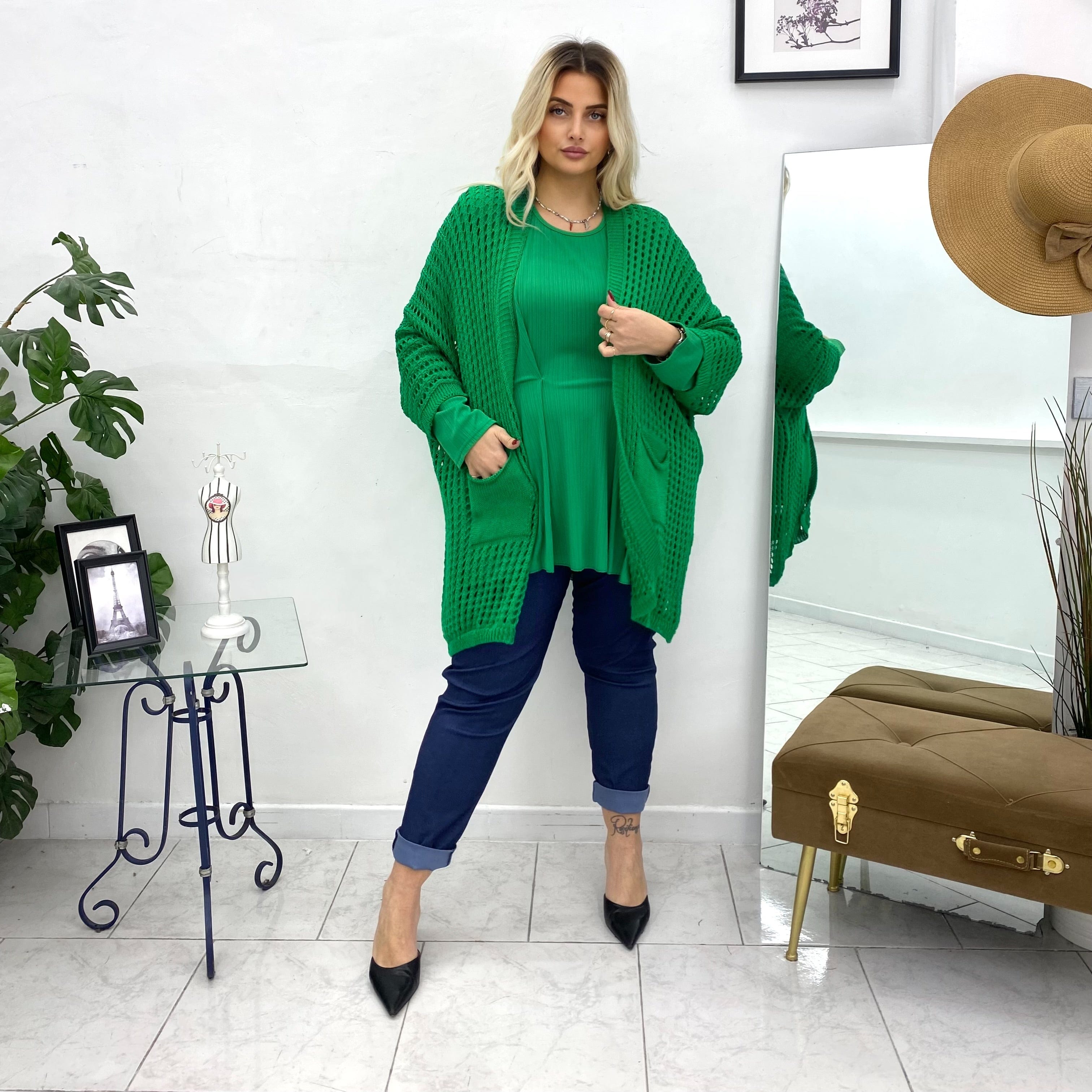 Cardigan traforato