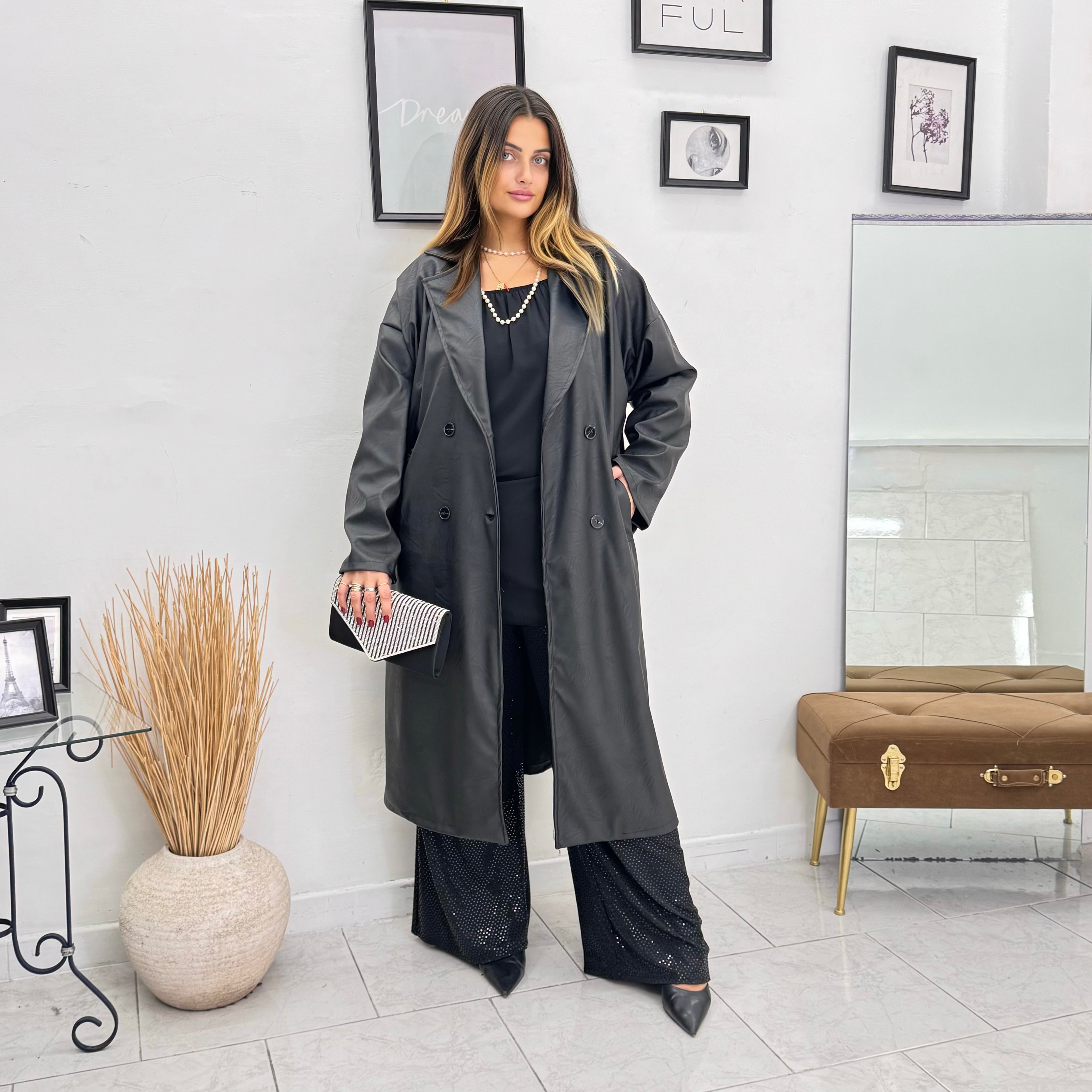 Trench in Ecopelle Giada