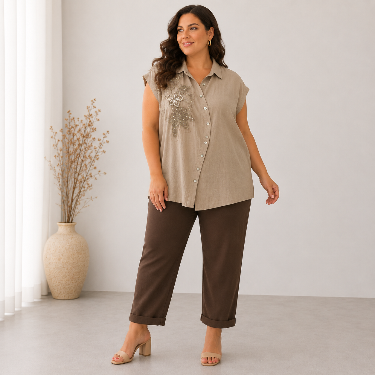 Camicia Fiore Perla