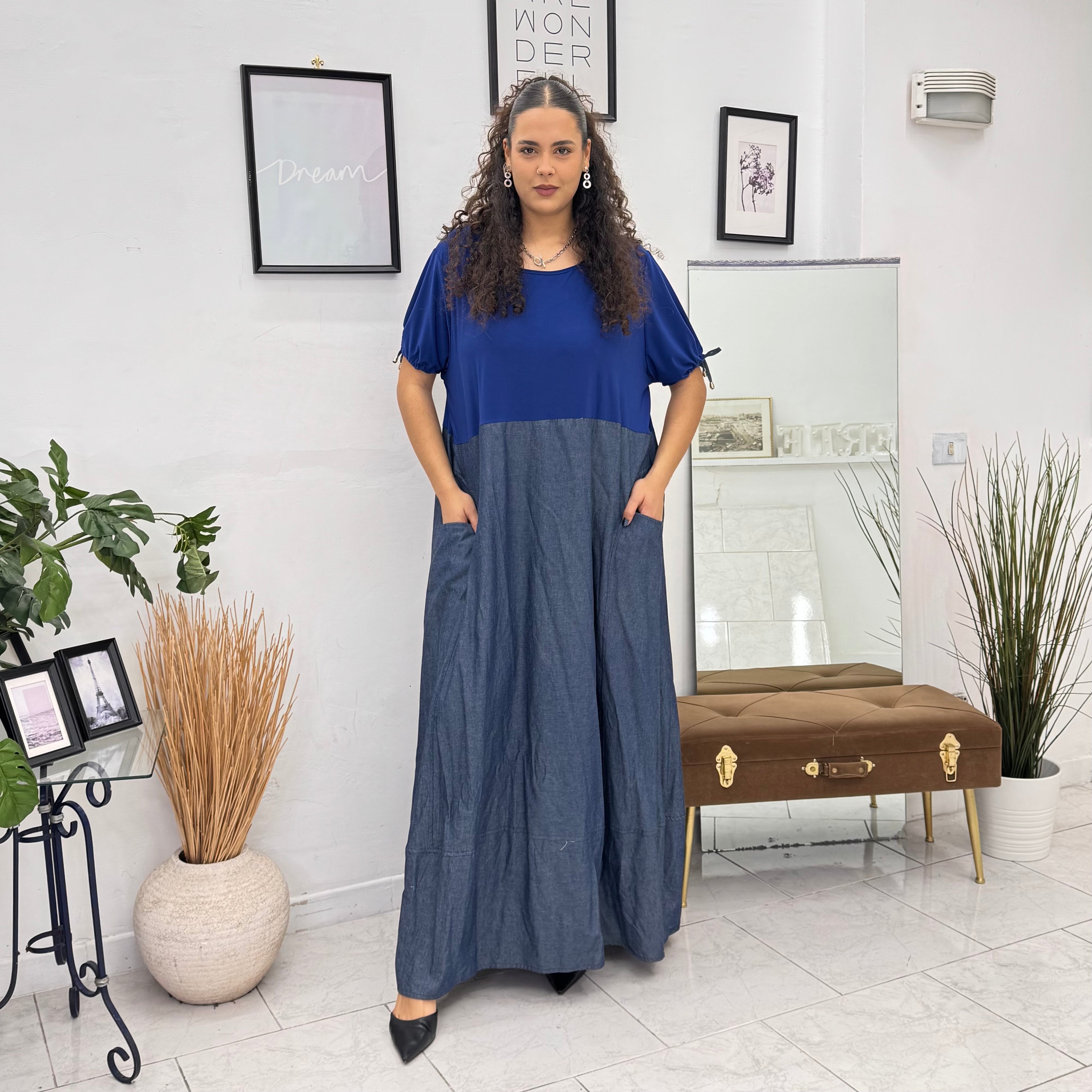 Maxi Abito Blue Jeans