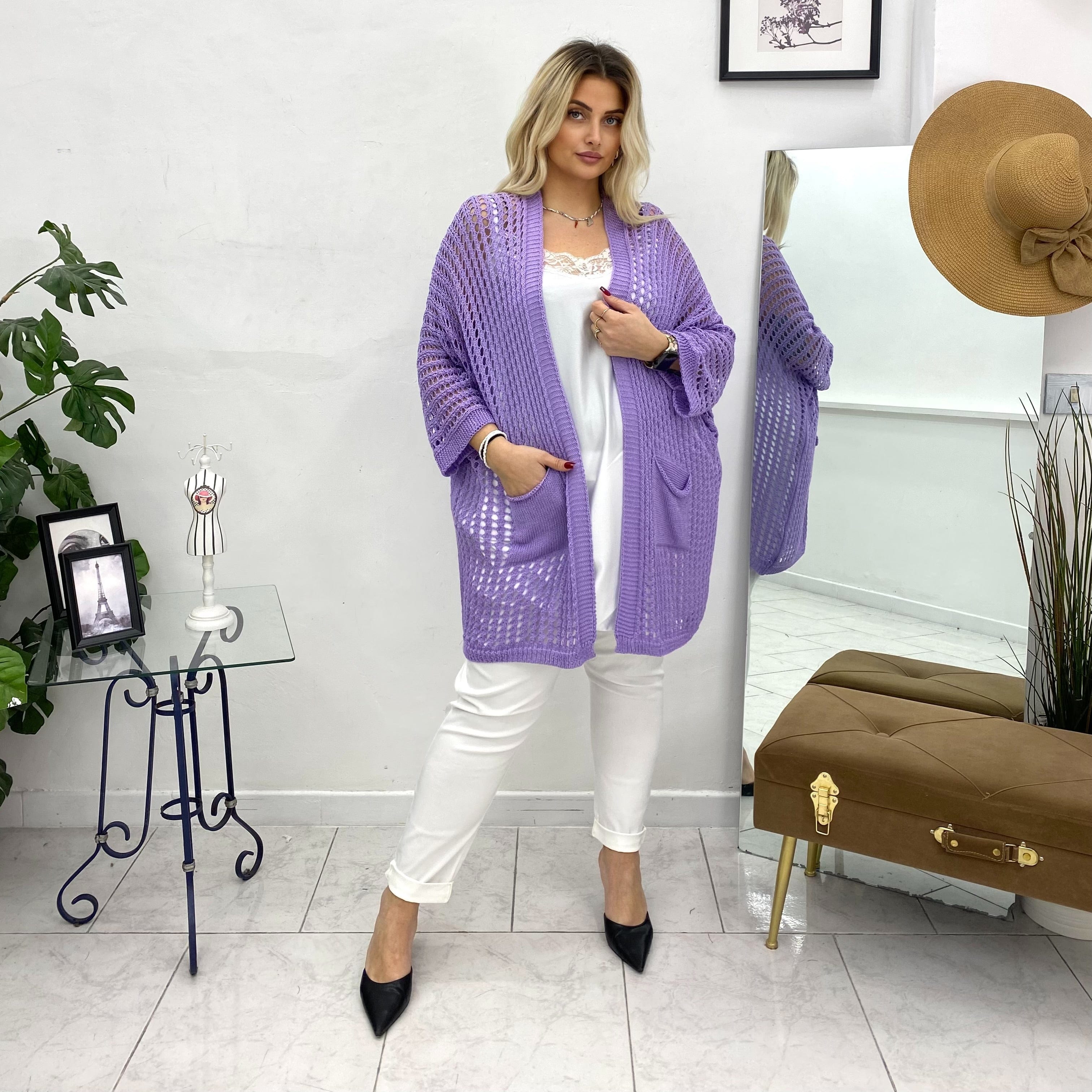 Cardigan traforato