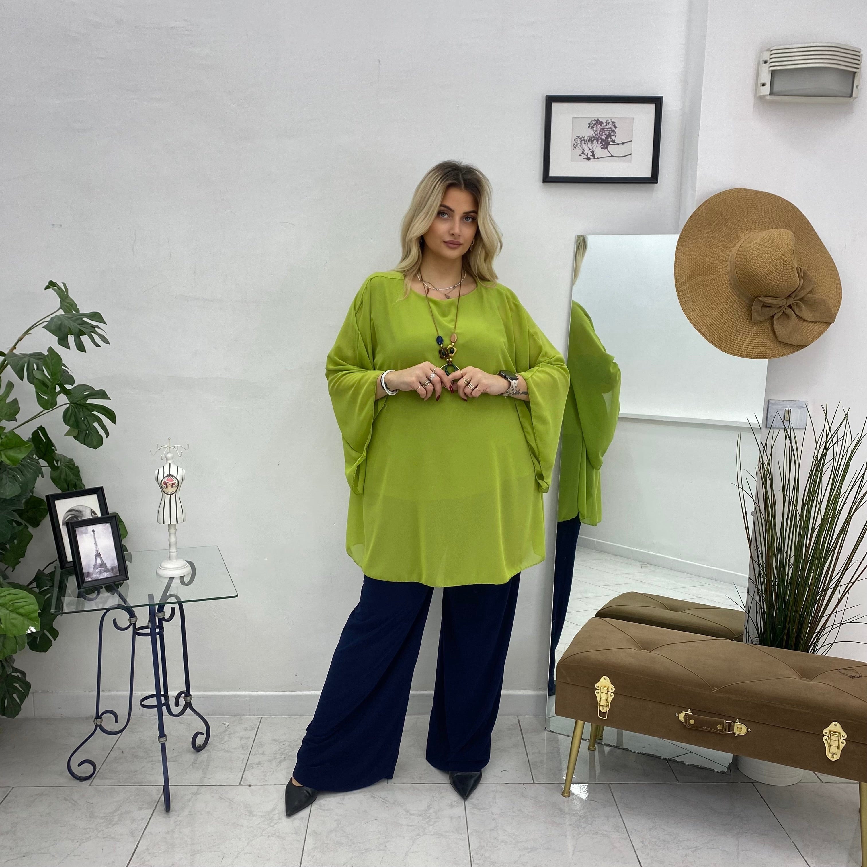 Pantalone a palazzo in viscosa