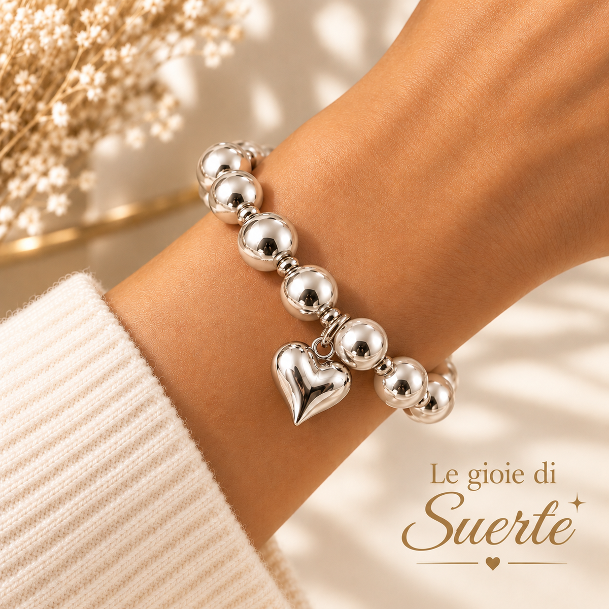 Bracciale heart argento