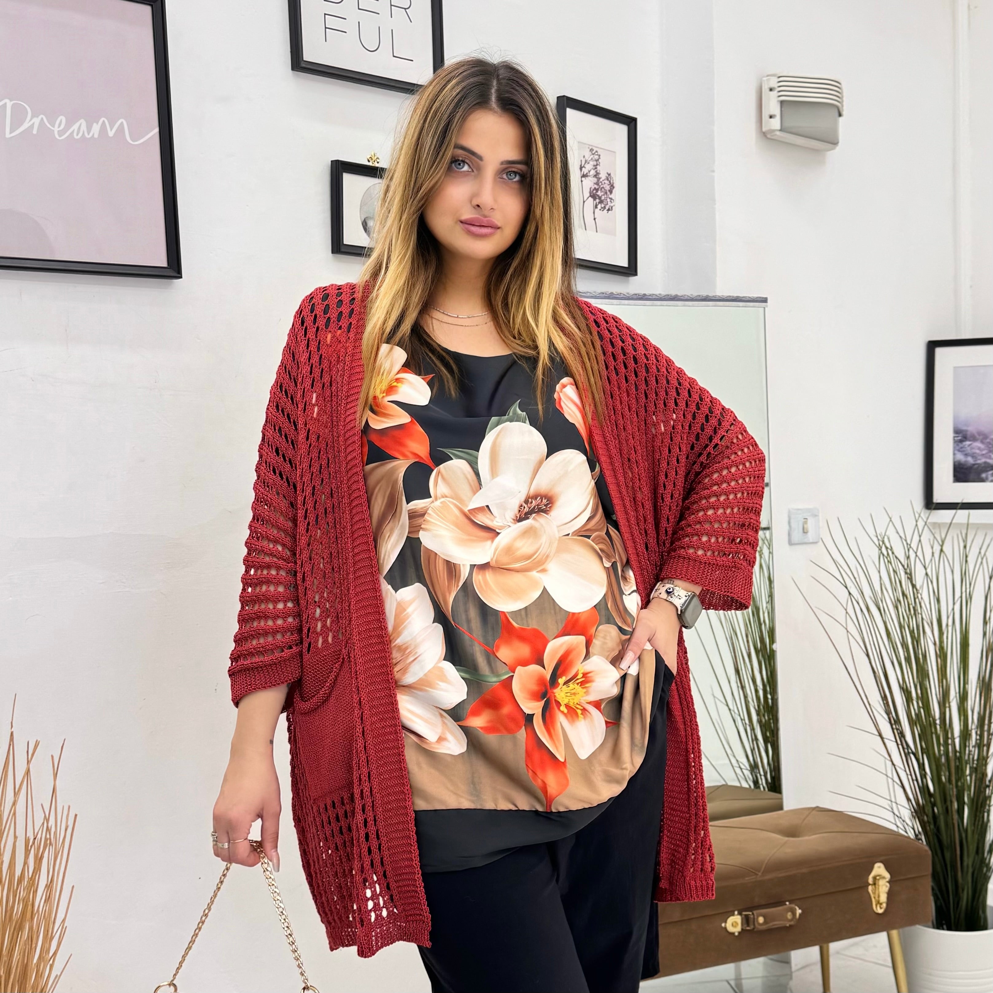Cardigan traforato