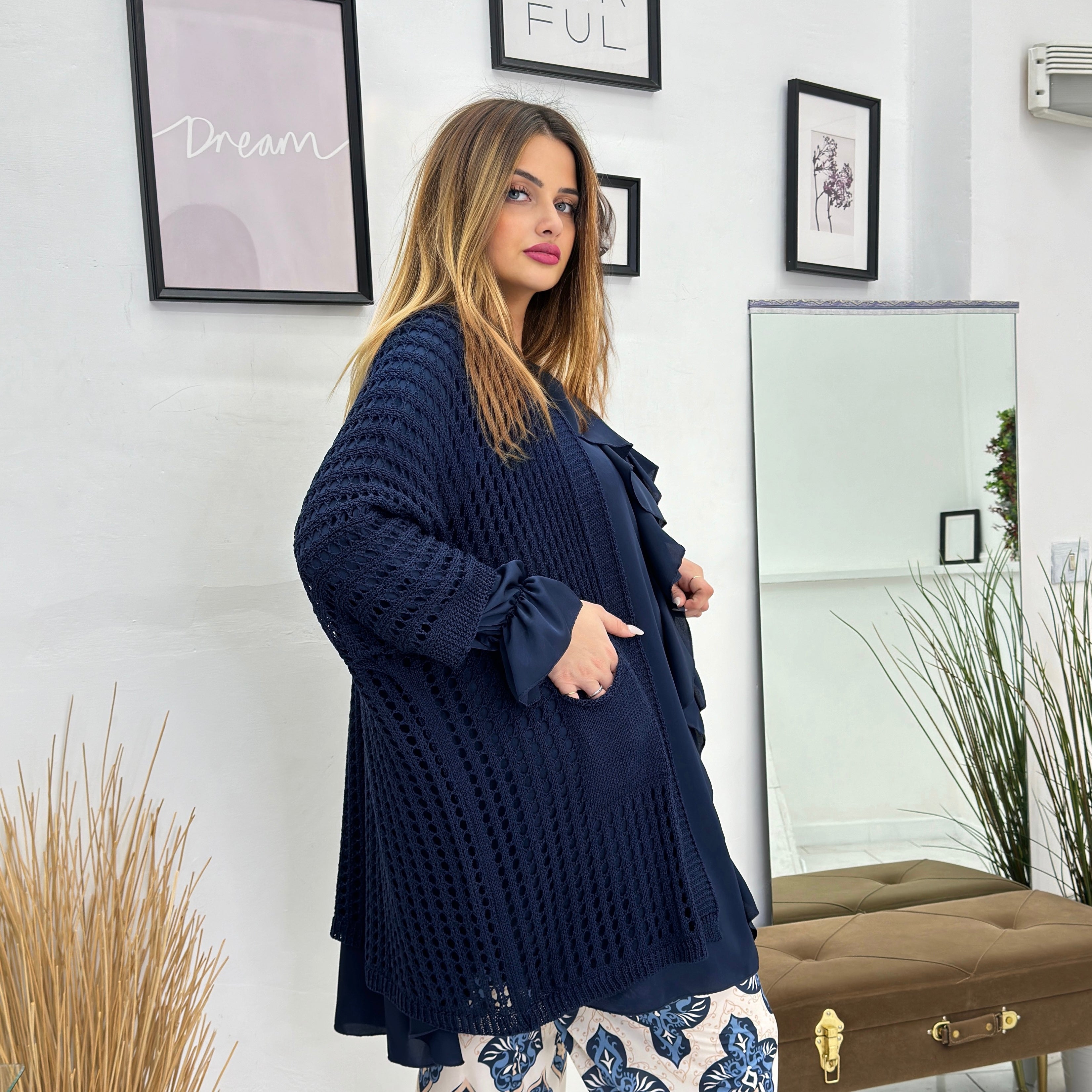 Cardigan traforato