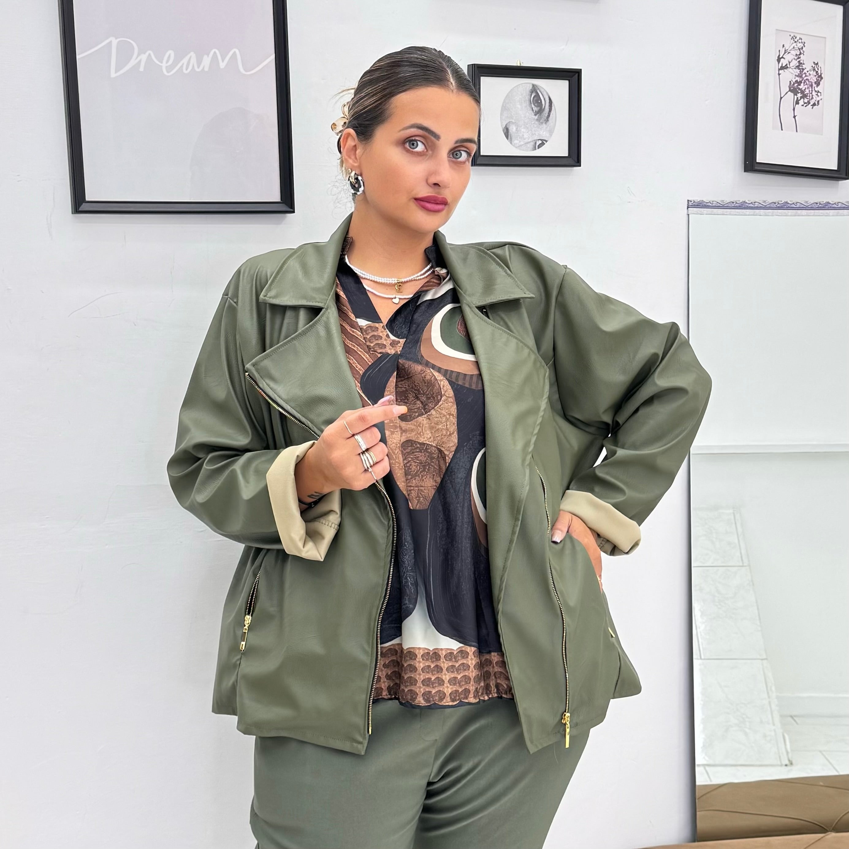 Giacca eco zip laterale
