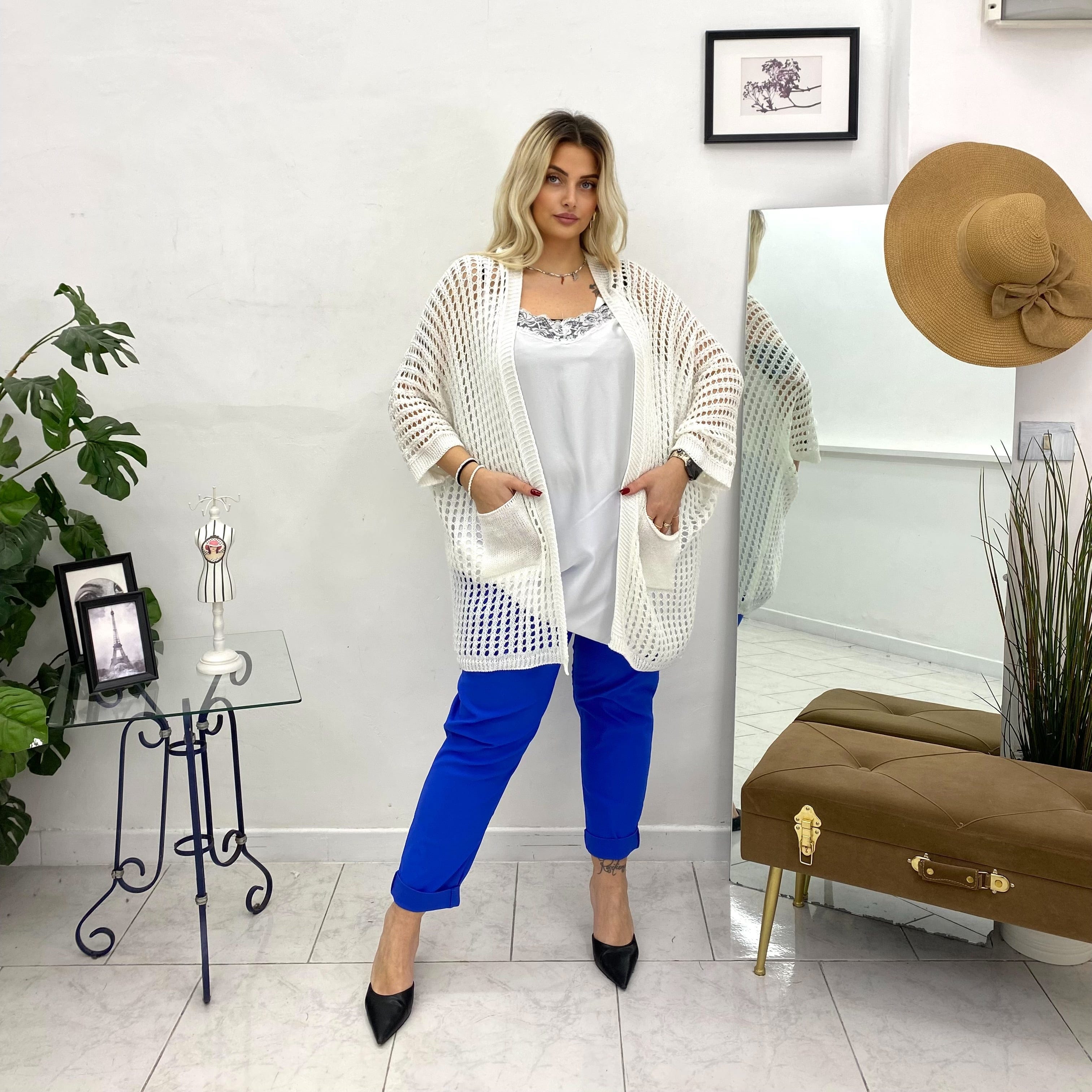 Cardigan traforato