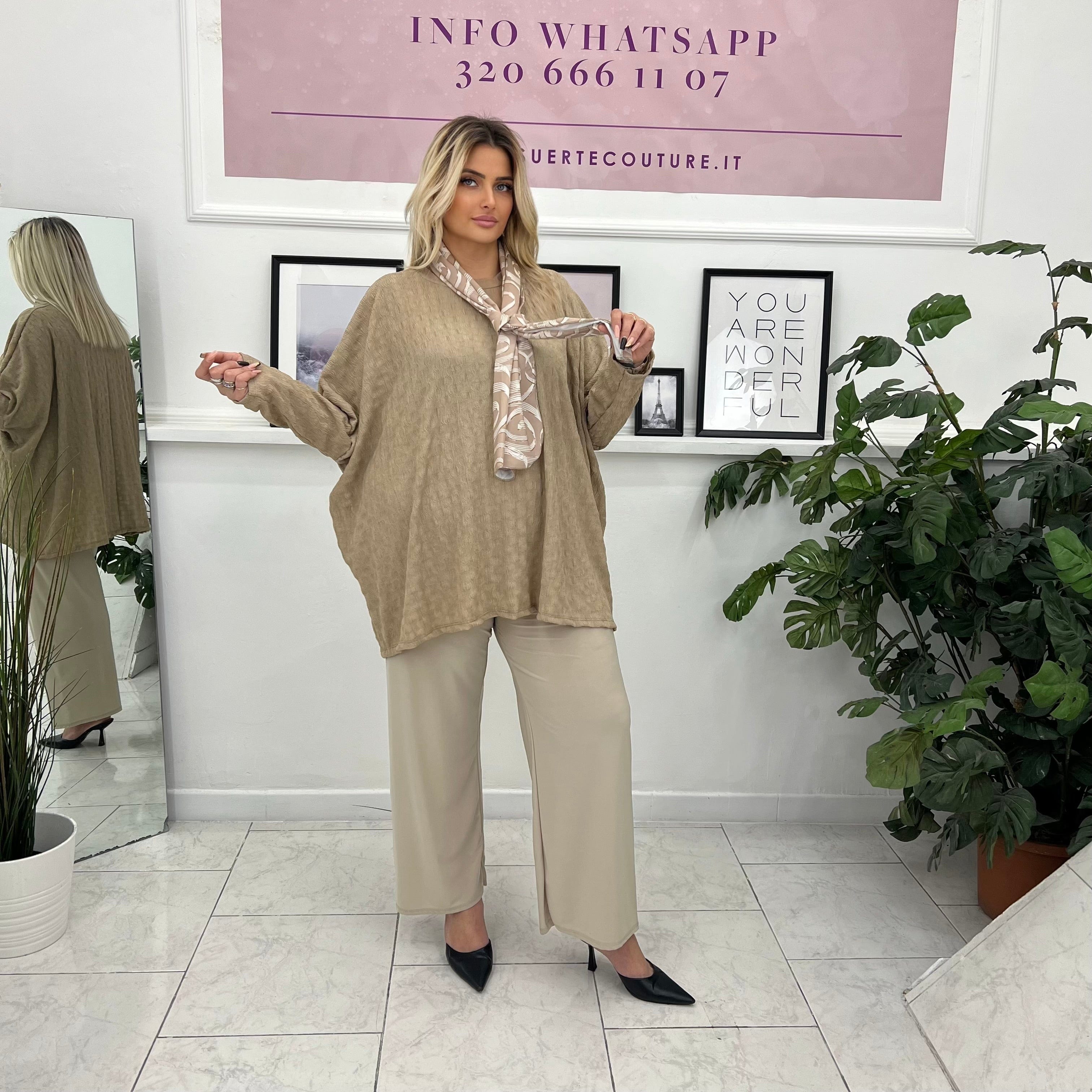 Pantalone a palazzo in viscosa
