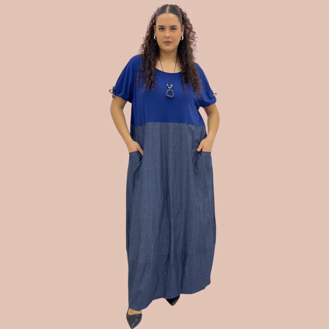 Maxi Abito Blue Jeans