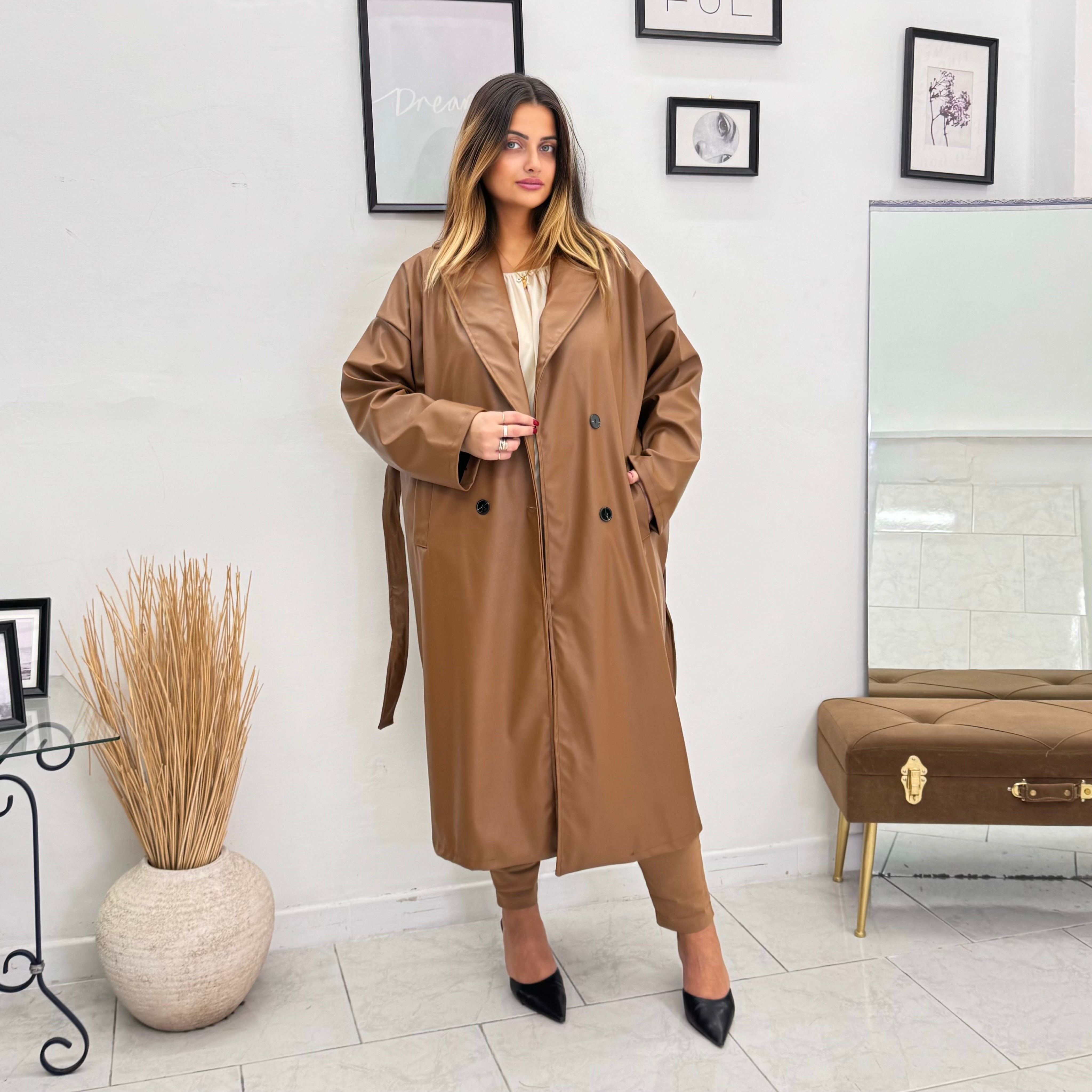 Trench in Ecopelle Giada