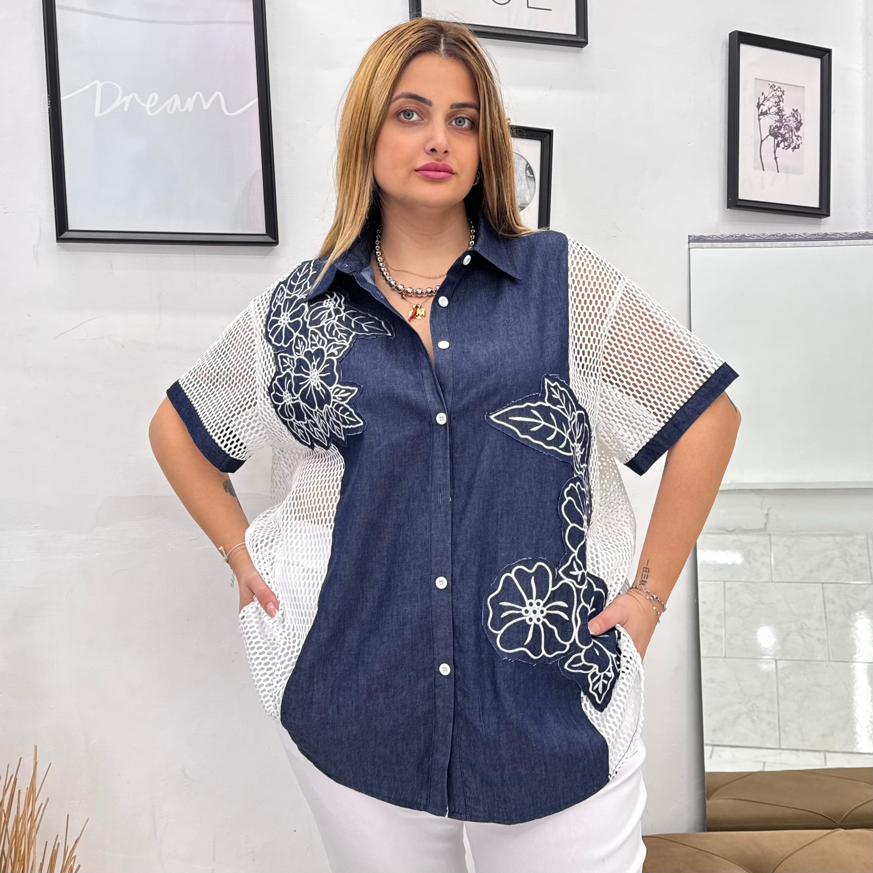 Camicia Rete Denim