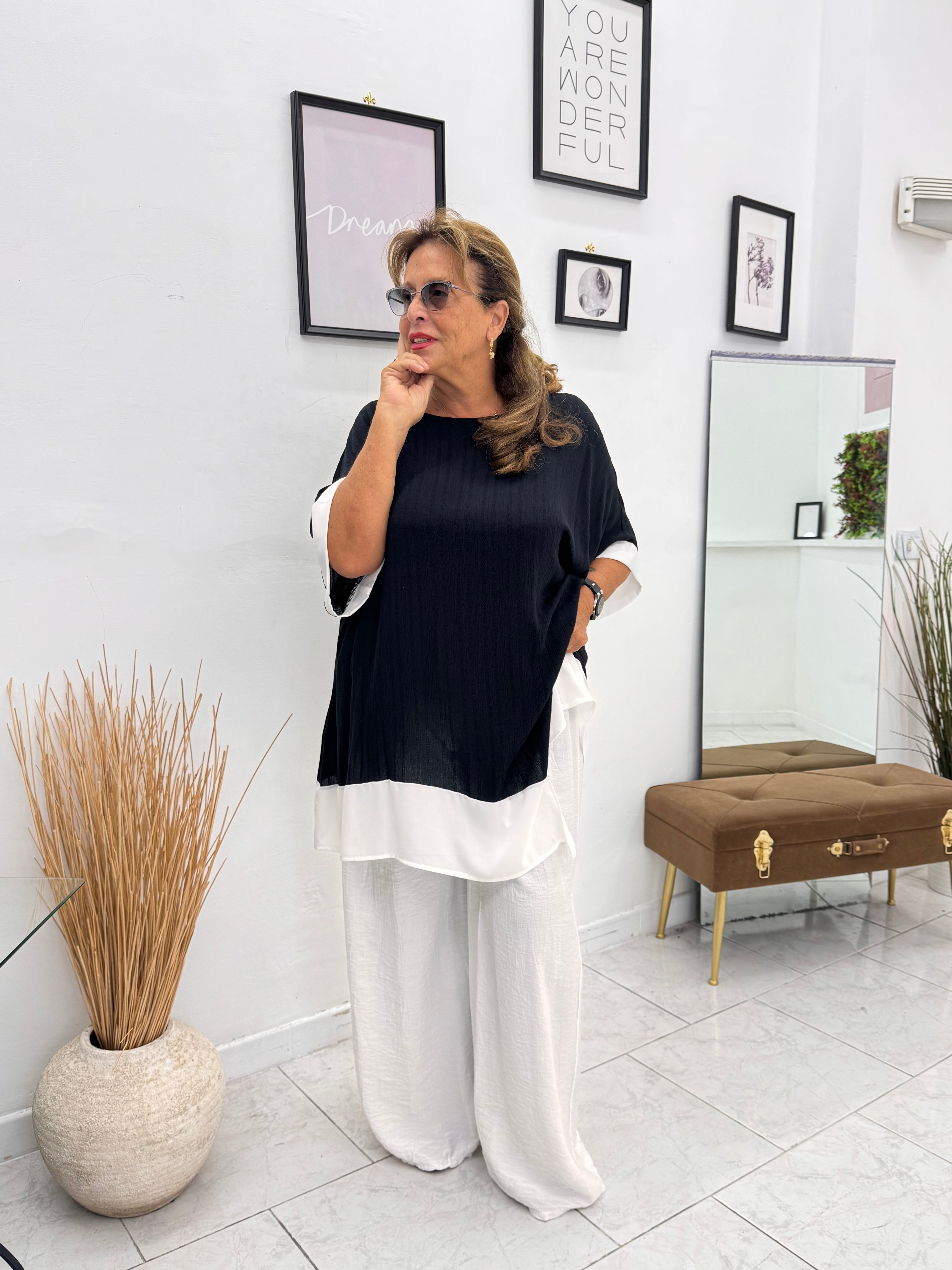 Maglia bicolor curvy