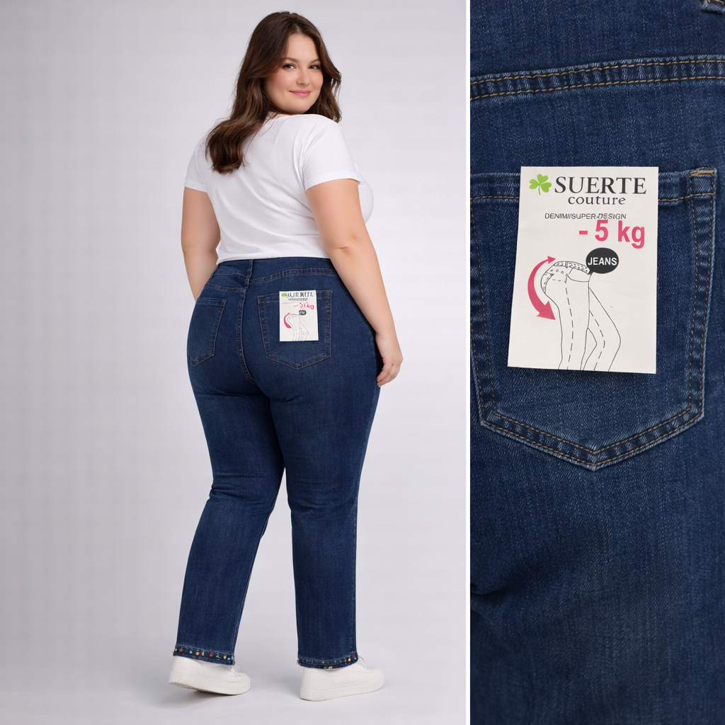 Jeans -5kg Strass Colorati