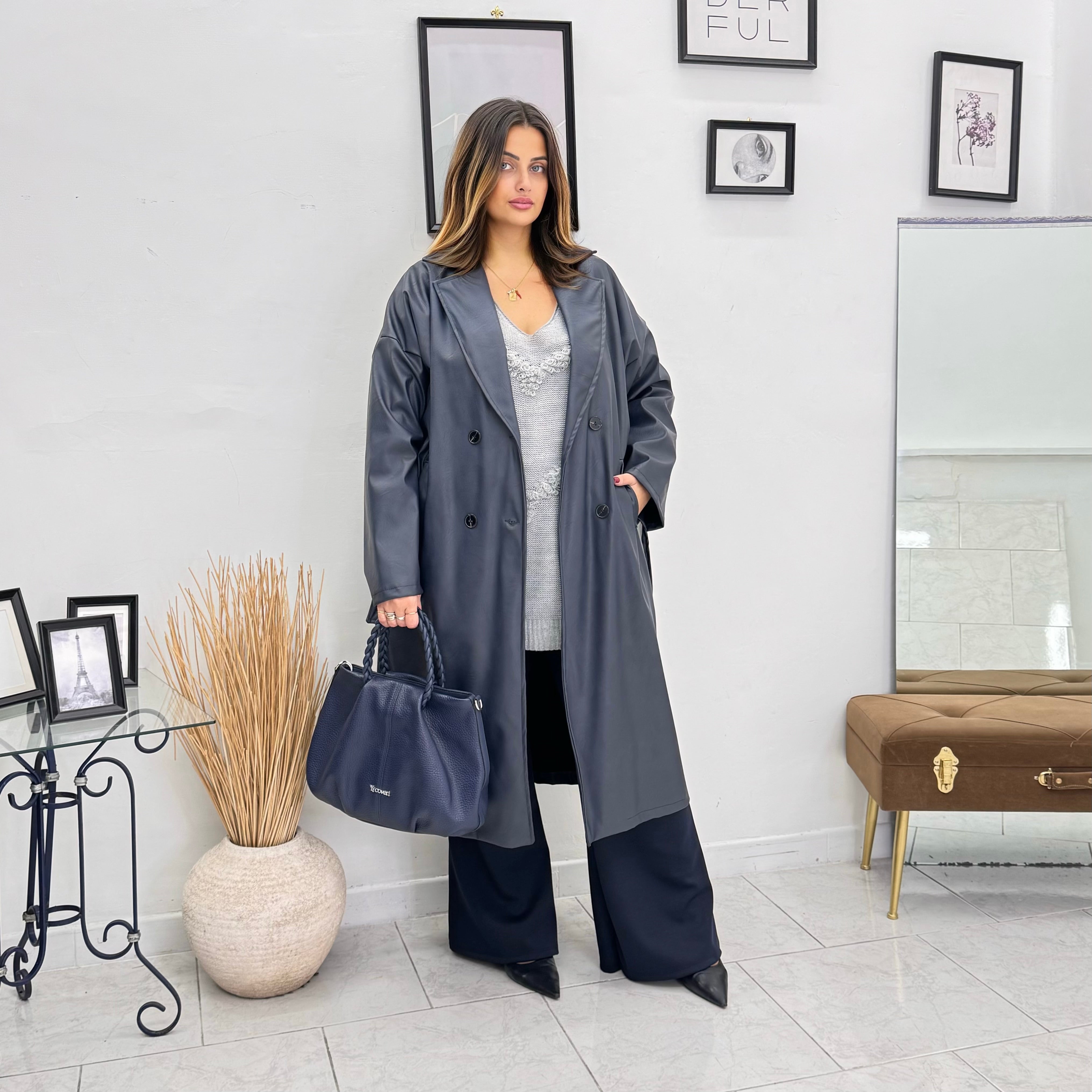 Trench in Ecopelle Giada