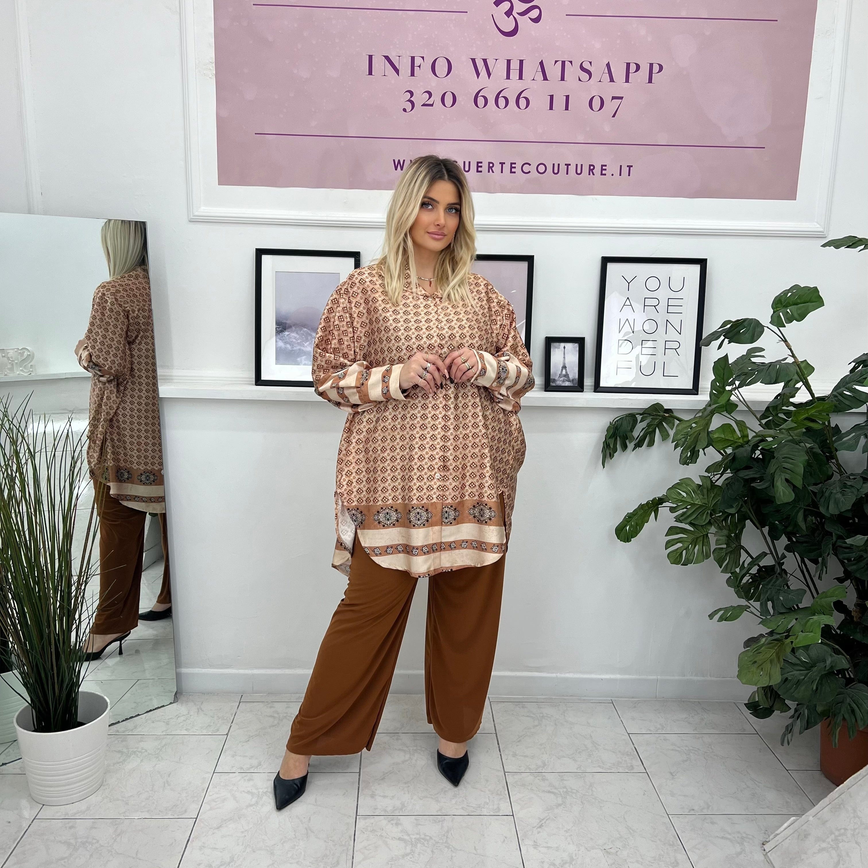 Pantalone a palazzo in viscosa