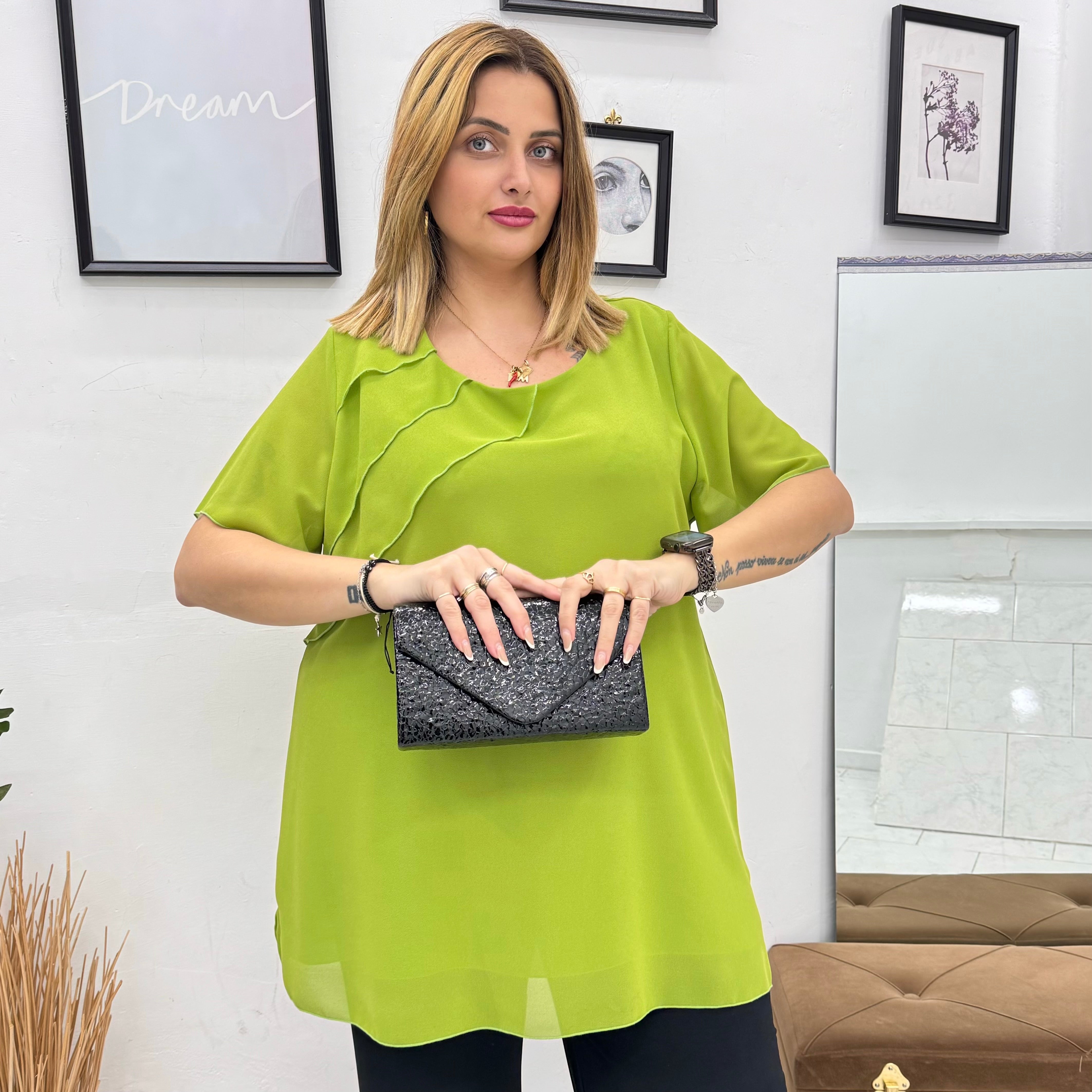 Casacca Lime Asimmetrica Elegance