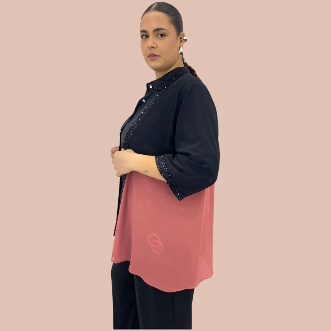 Spolverino Georgette Bicolor