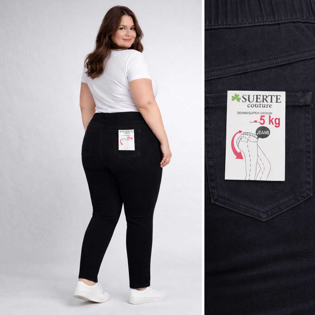 Jeans -5Kg Skinny con Elastico in Vita 2348
