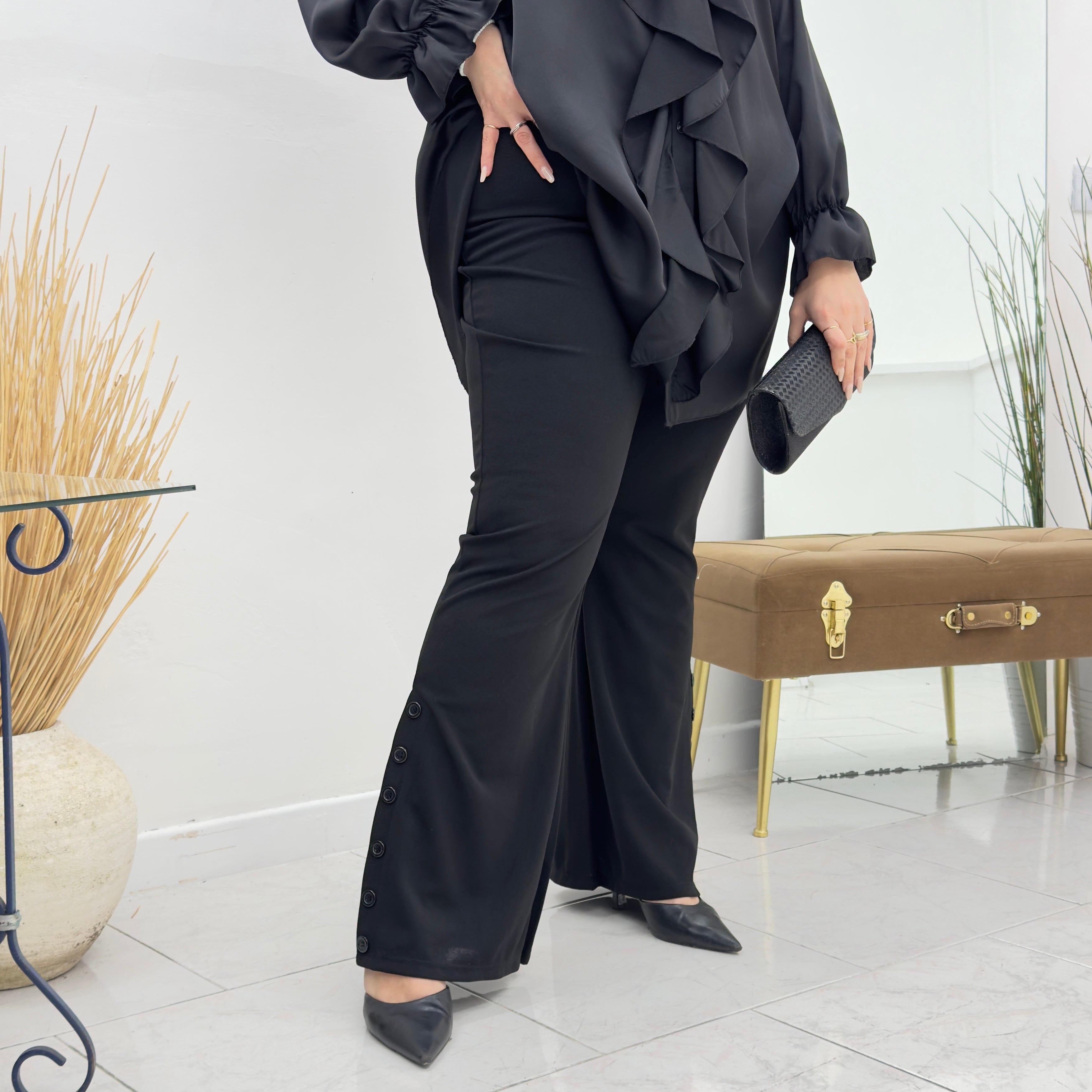 PANTALONE A ZAMPA IN CREPE