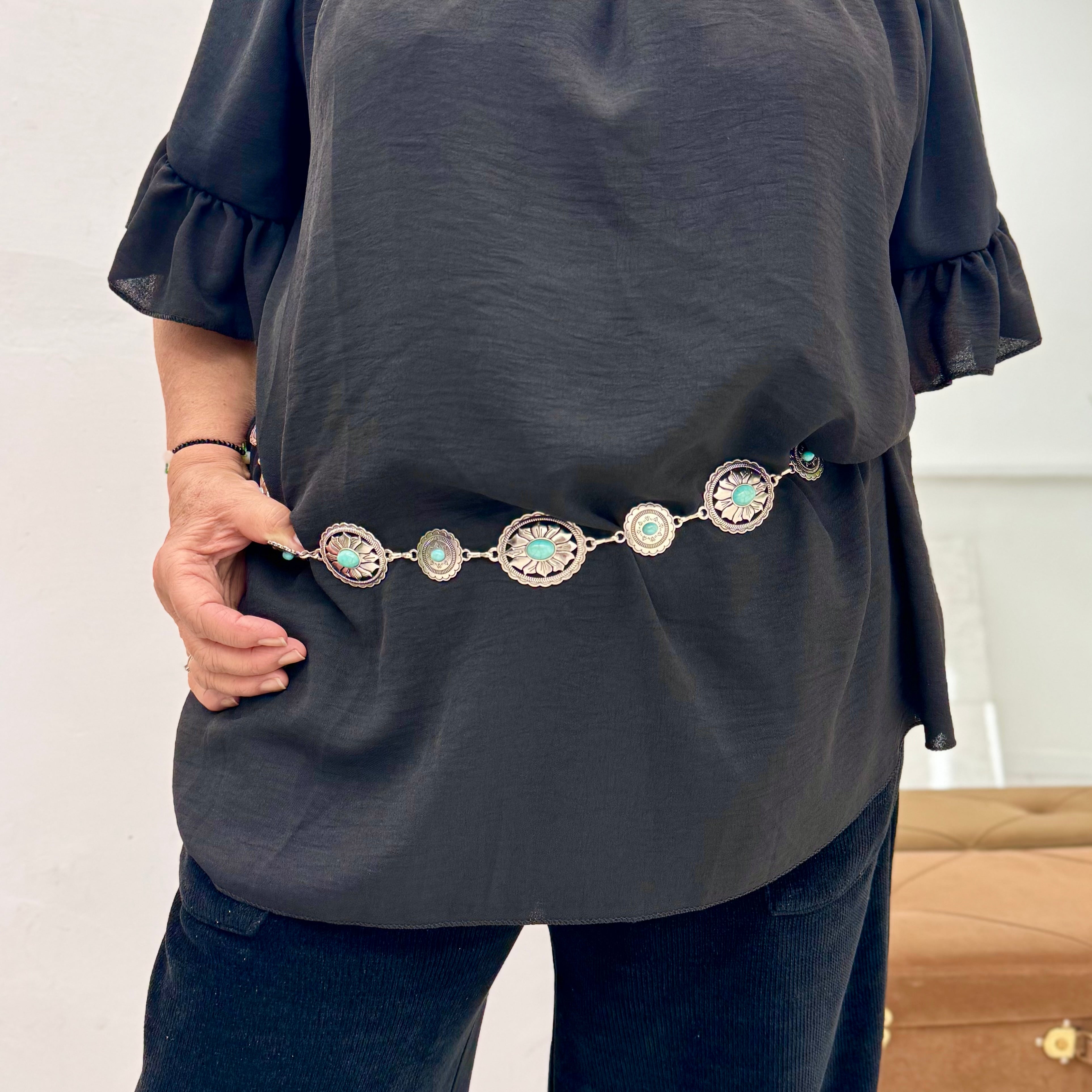 Cintura Boho Turchese Silver