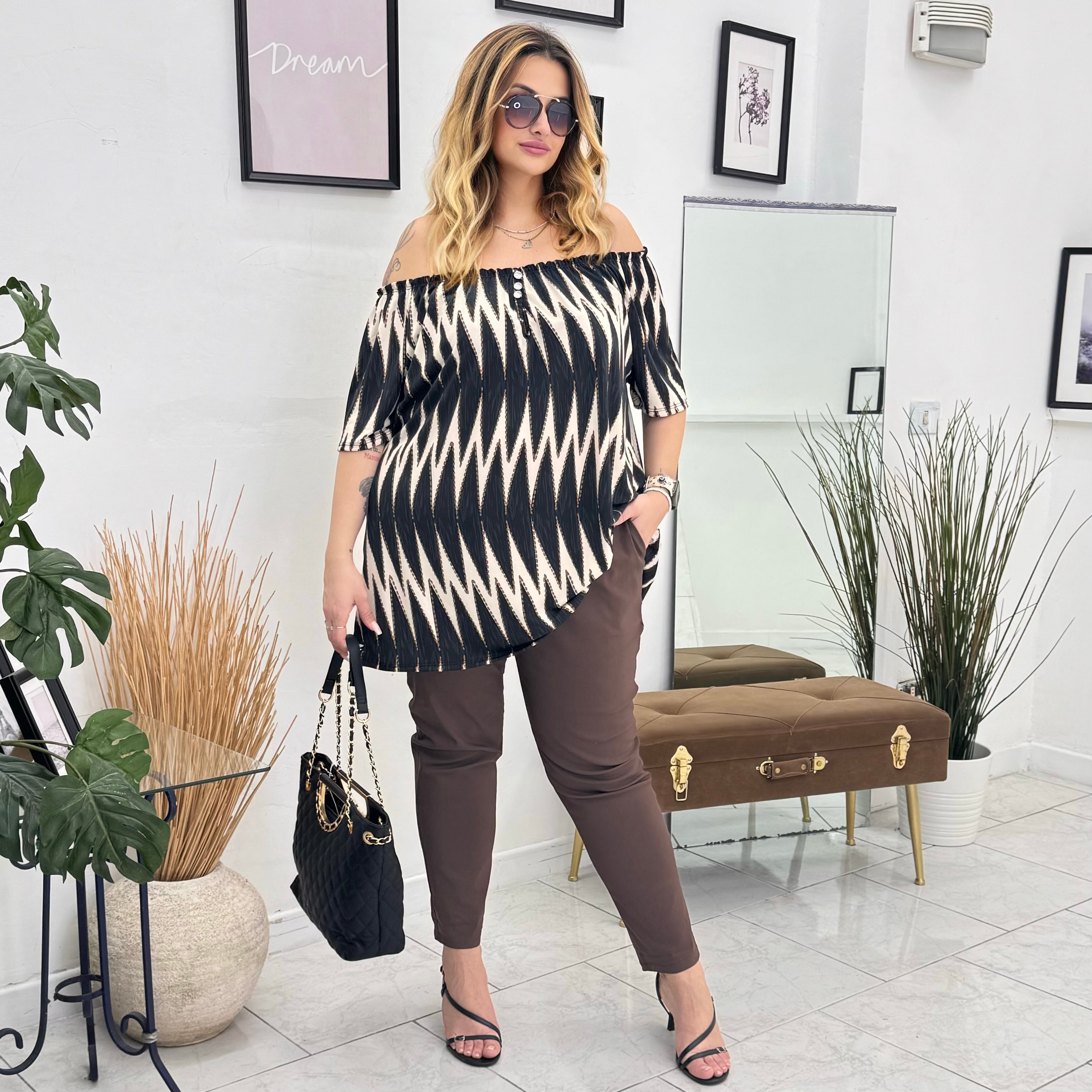 TOTAL LOOK MANOLA NERO/MARRONE