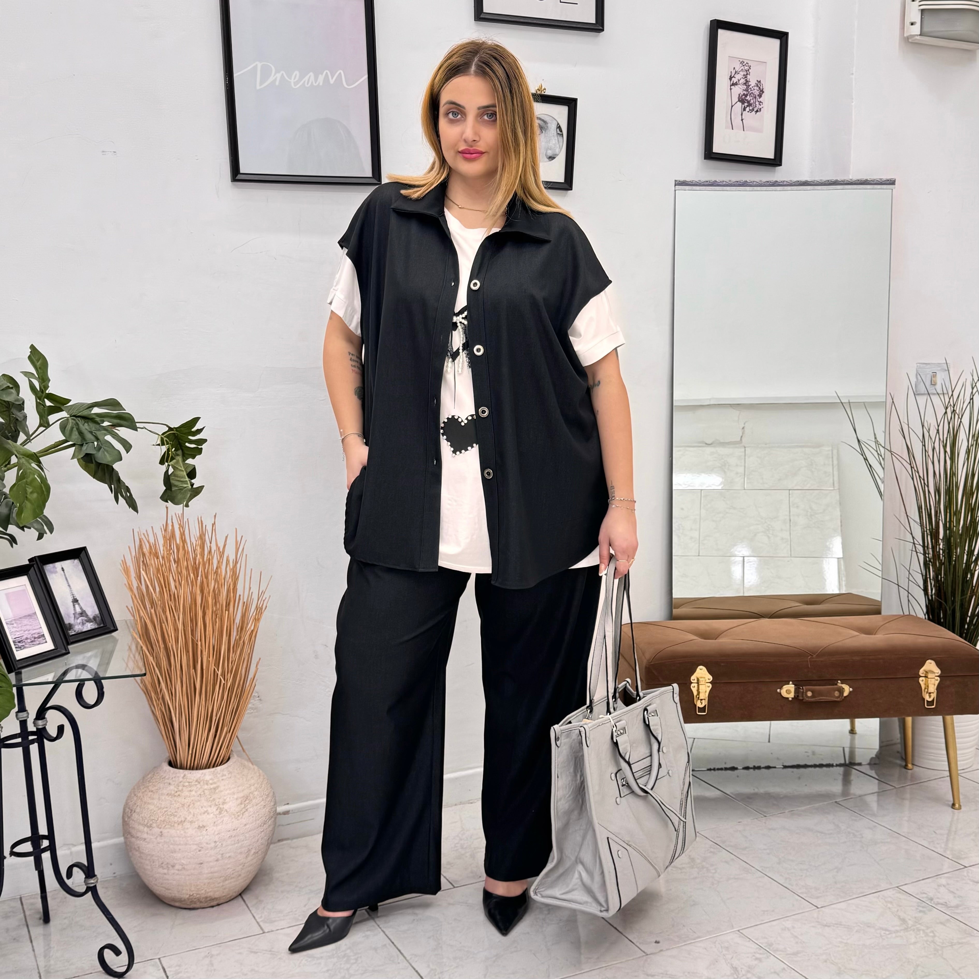 Completo Denim Gilet
