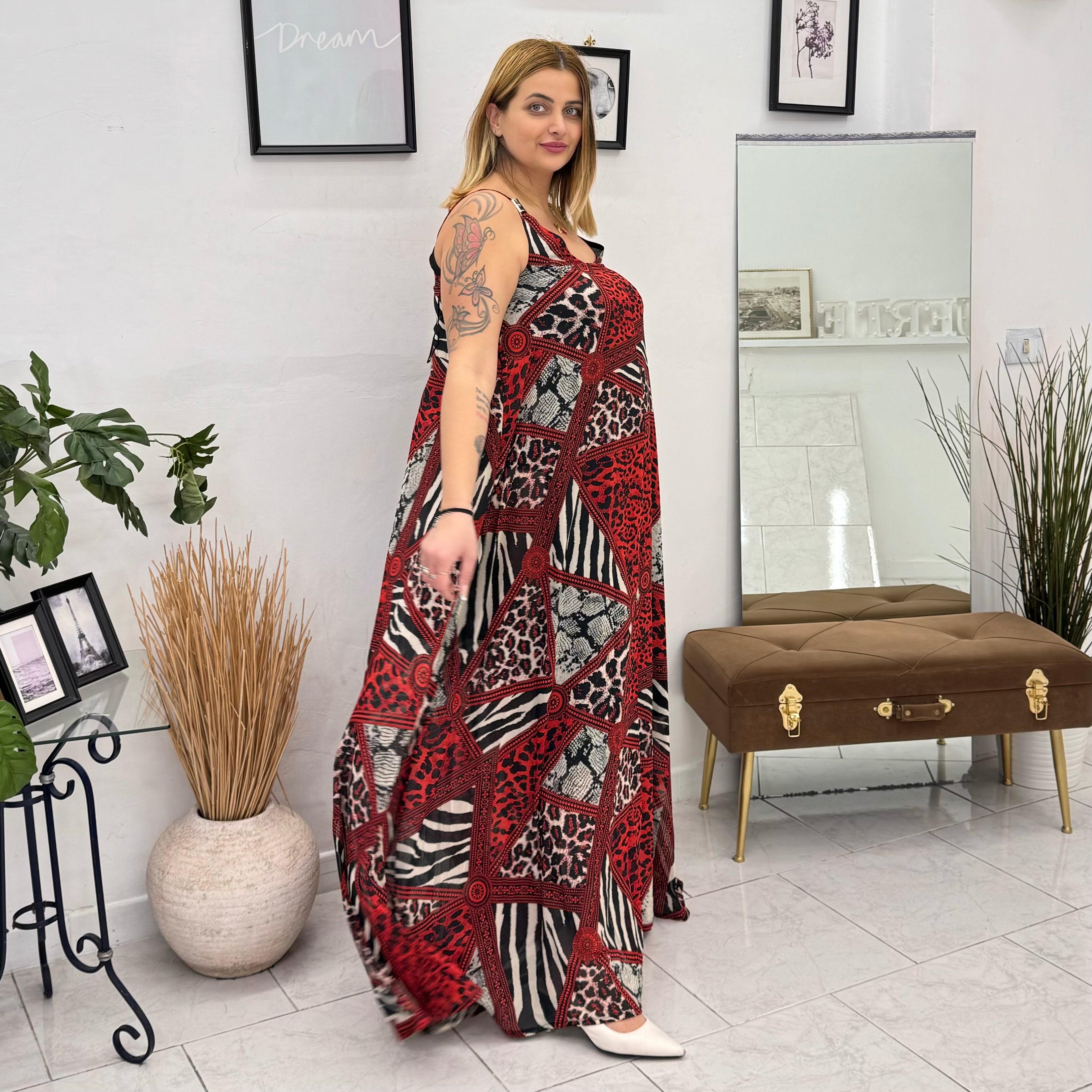 Abito spalline sottili donna curvy