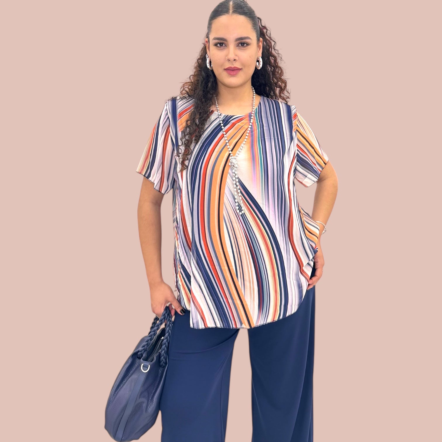 Casacca Georgette Righe