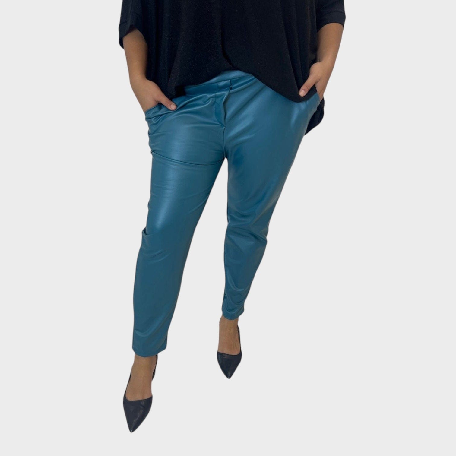 Pantalone ecopelle tasca america
