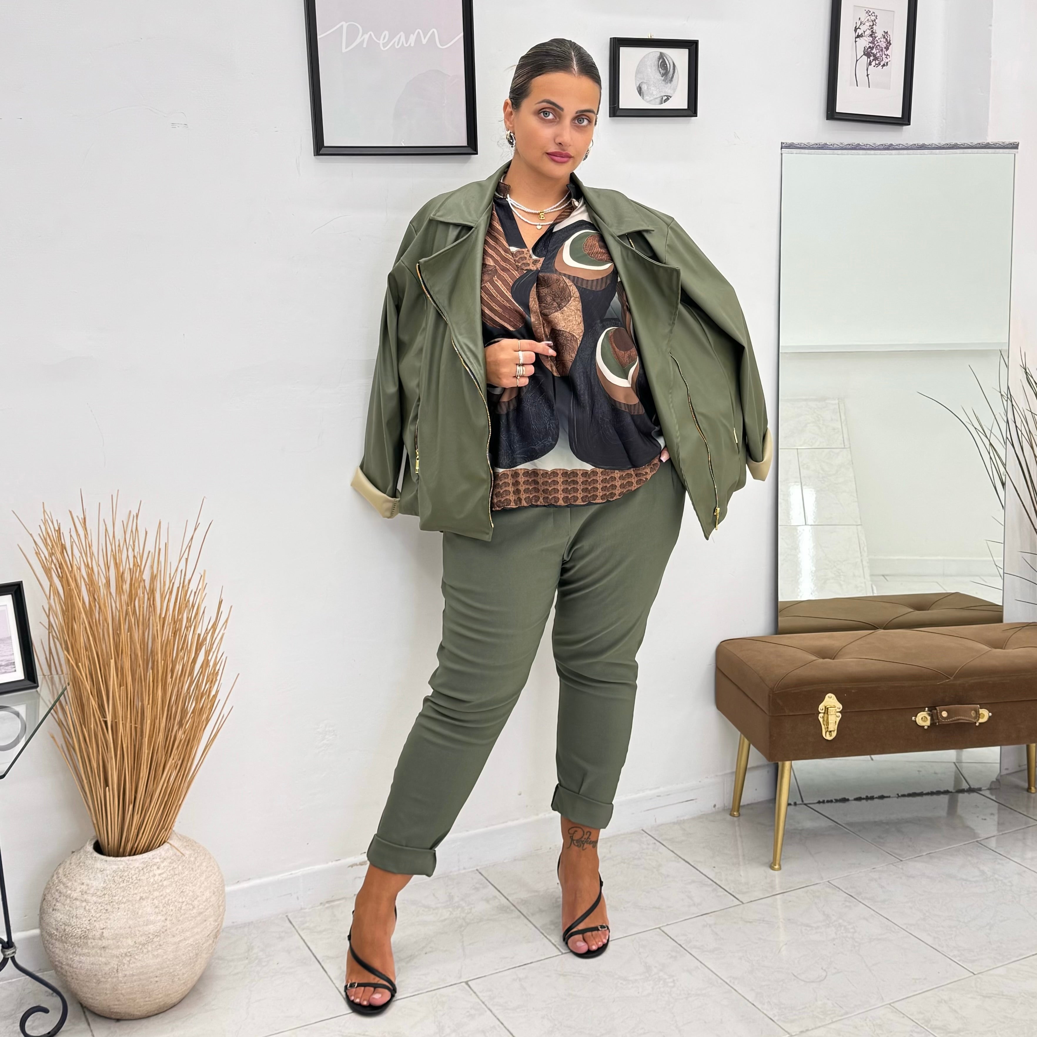 Giacca eco zip laterale
