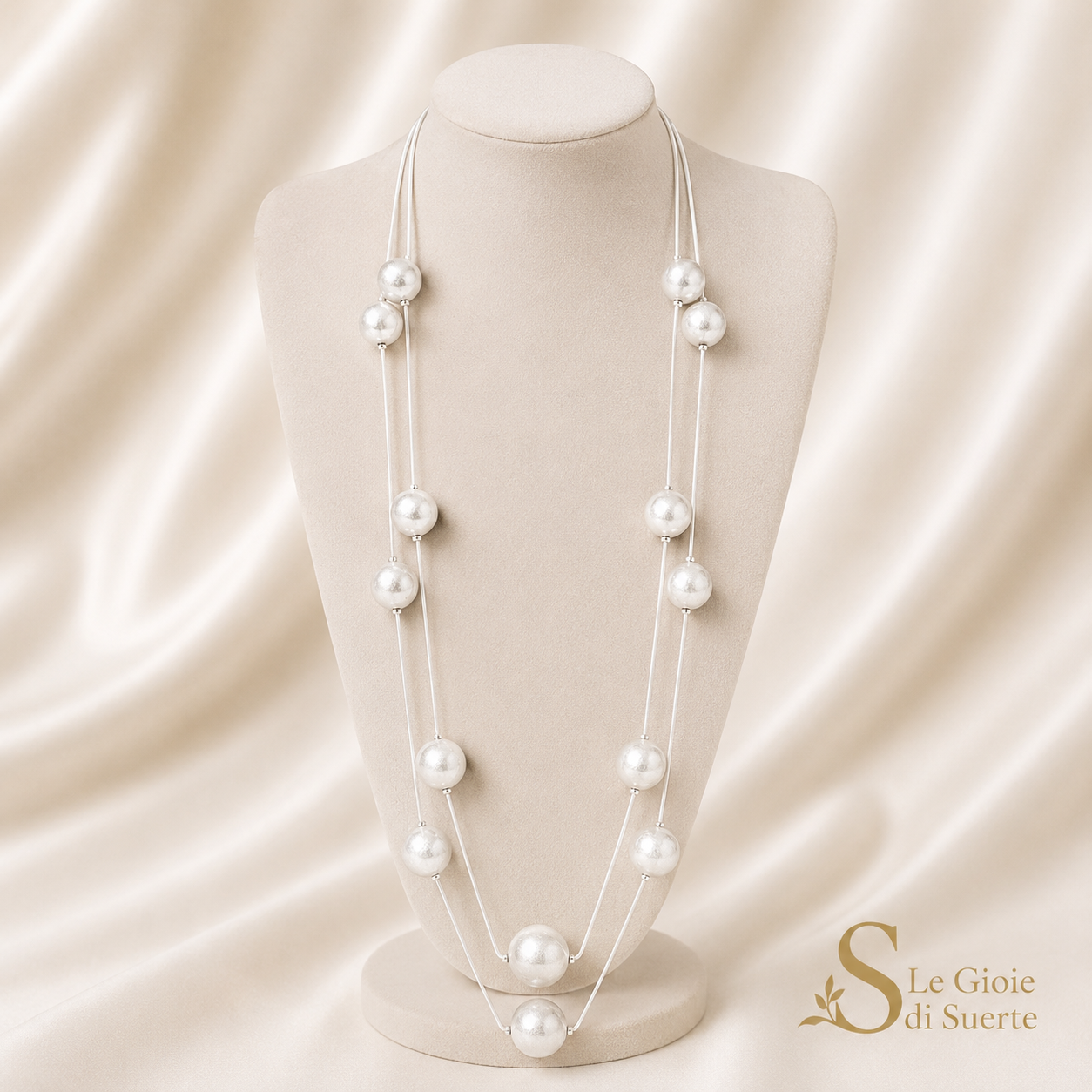Collana Perle Lunari Silver