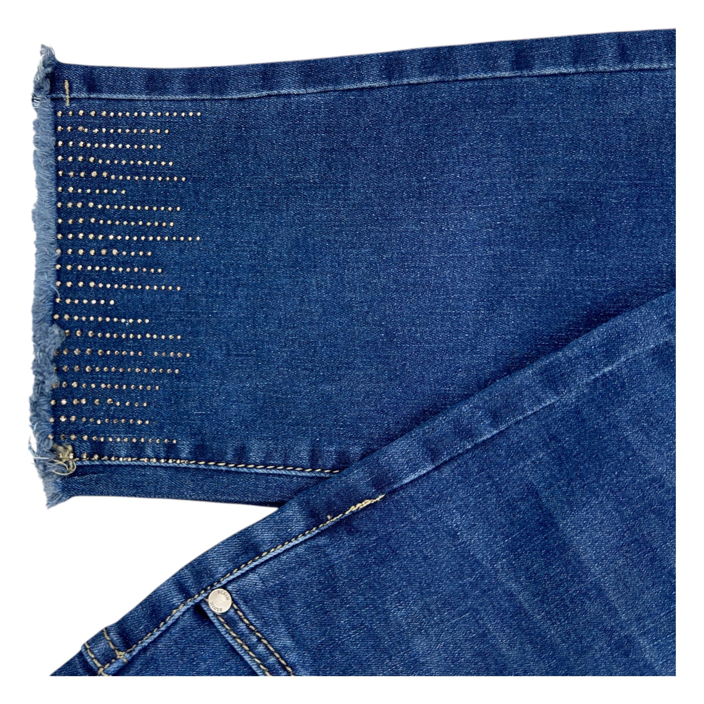 Jeans con Brillantini a Cascata