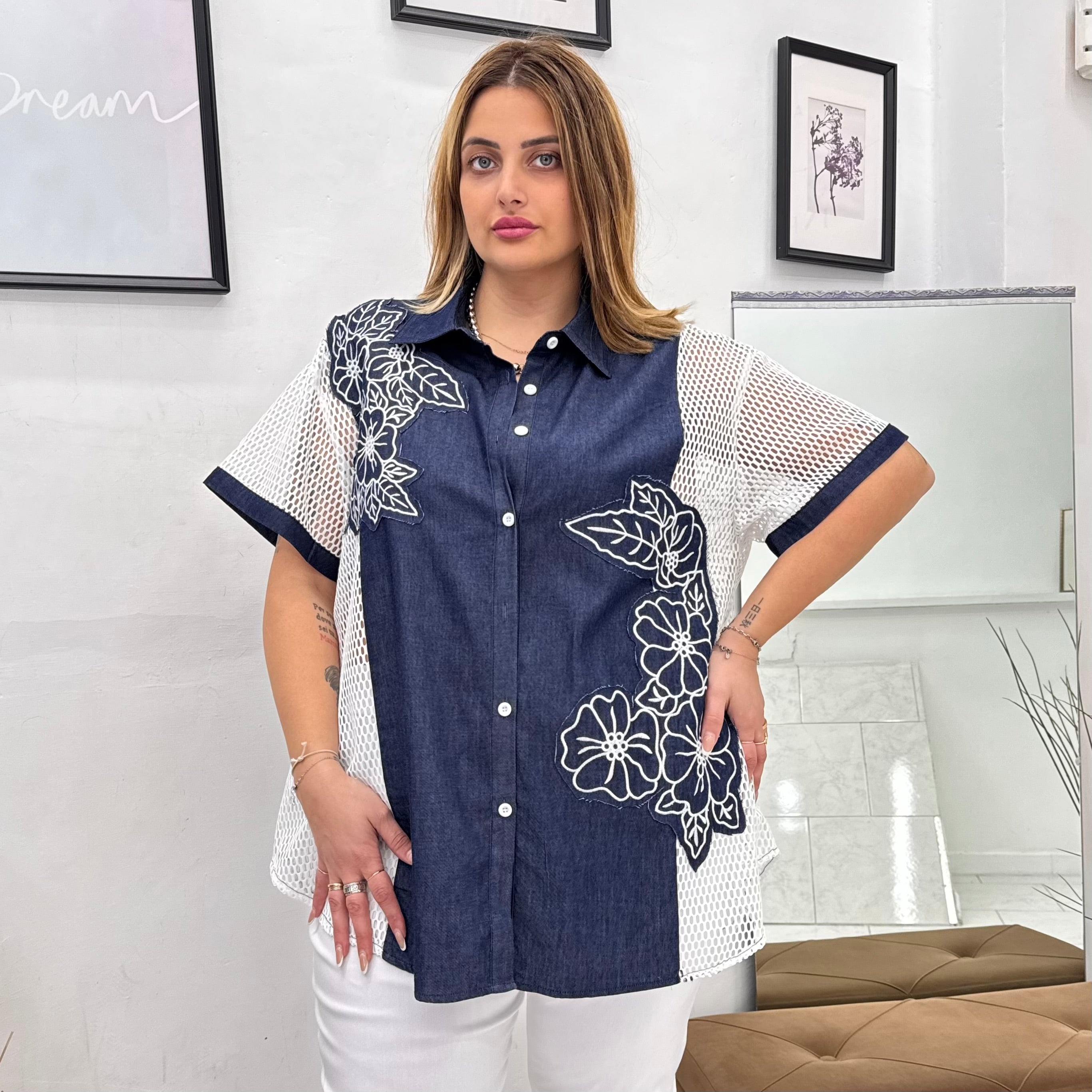 Camicia Rete Denim