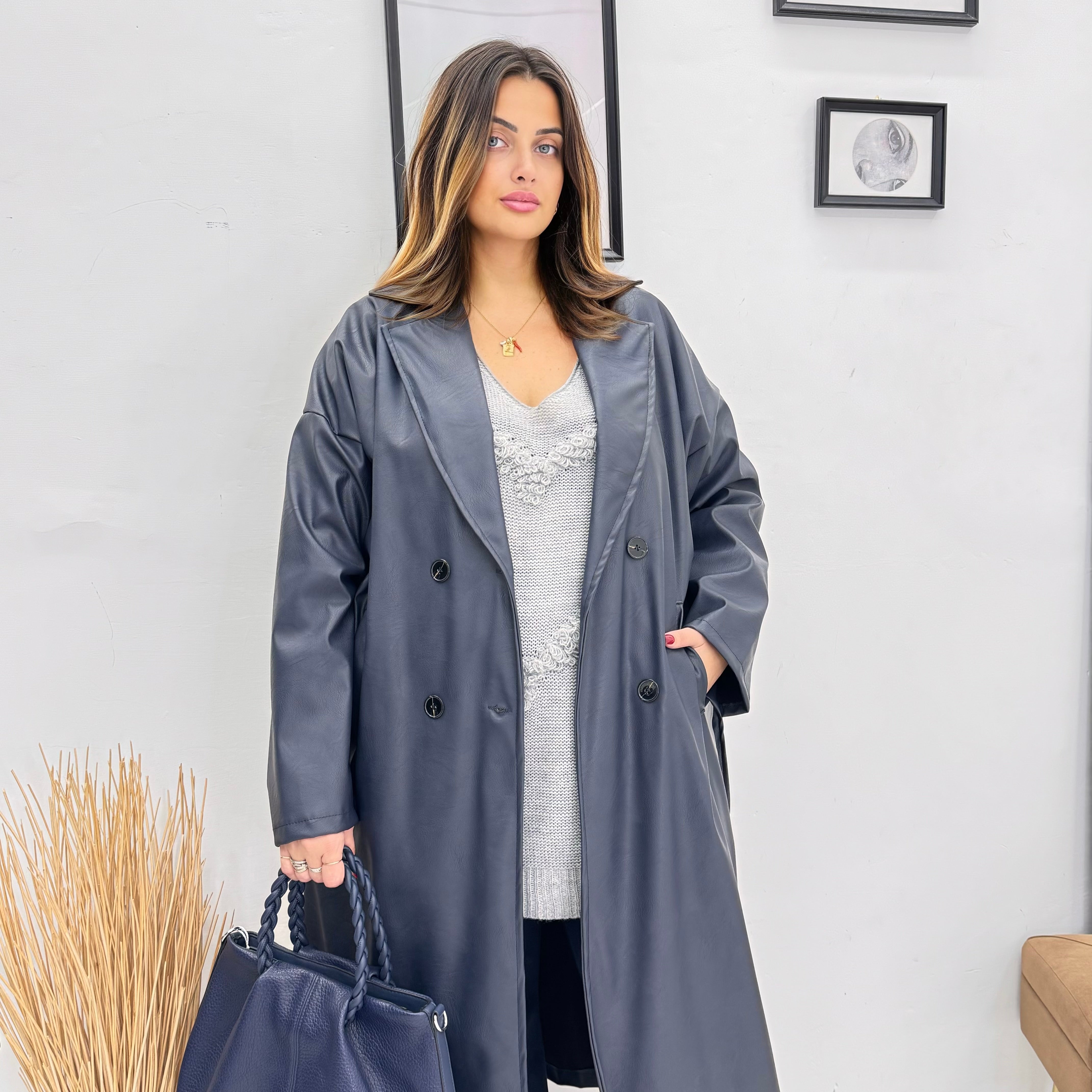 Trench in Ecopelle Giada