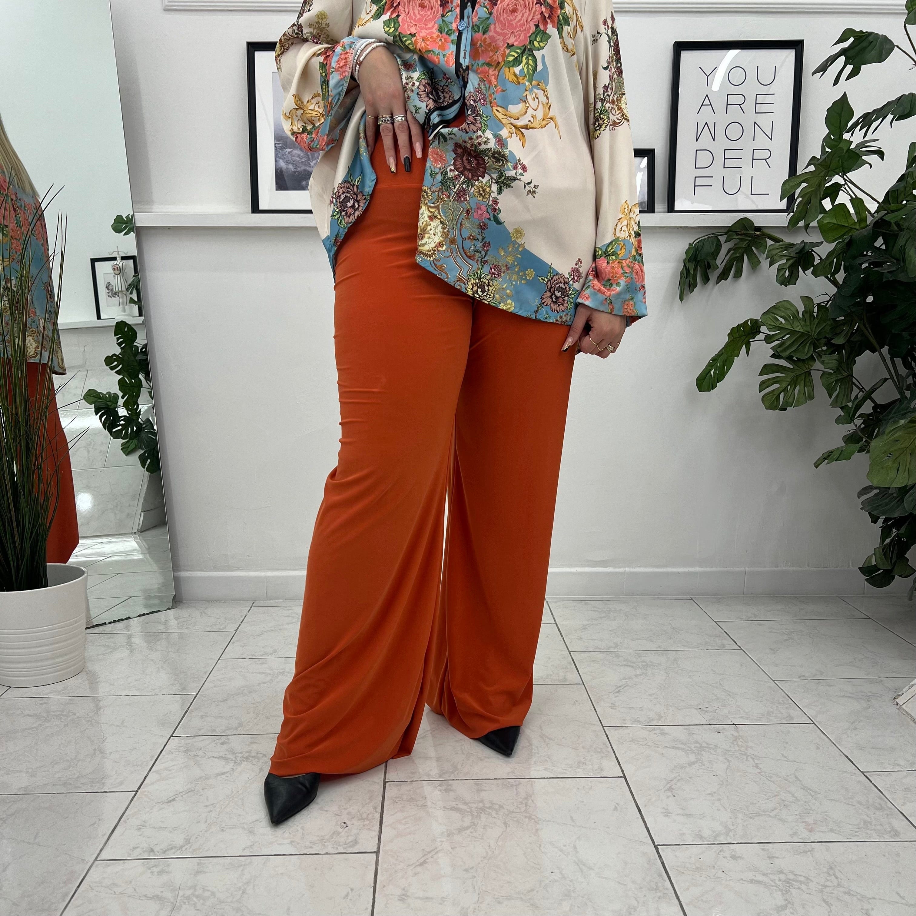 Pantalone a palazzo in viscosa