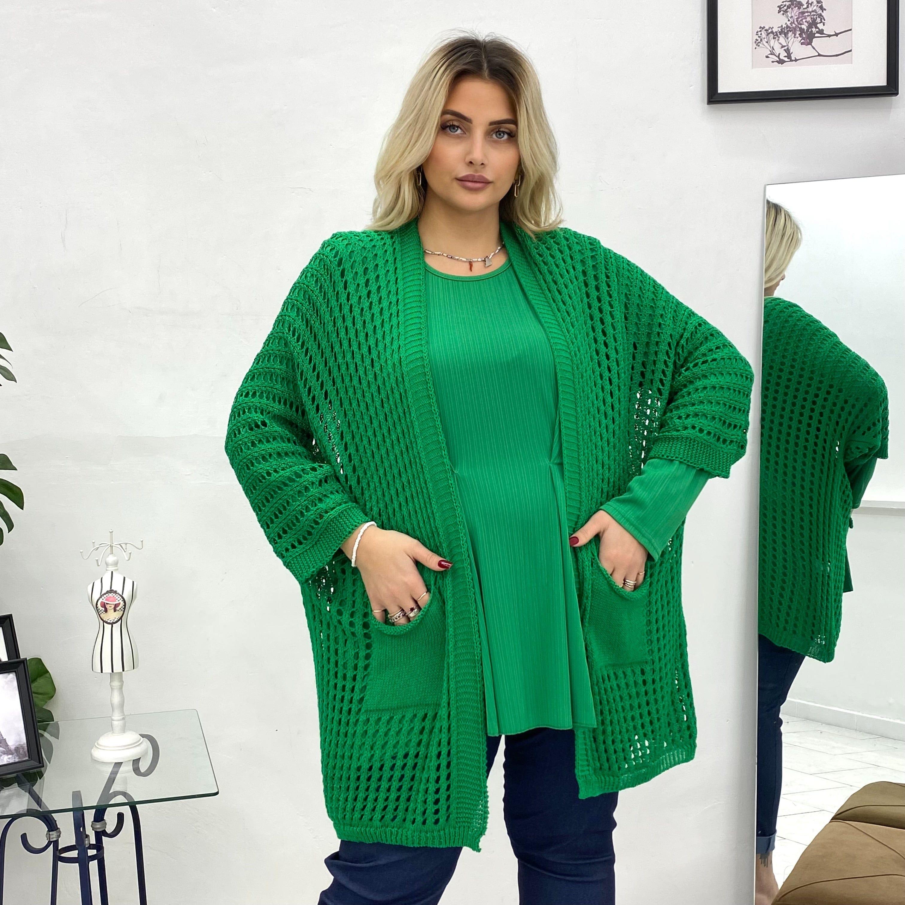 Cardigan traforato