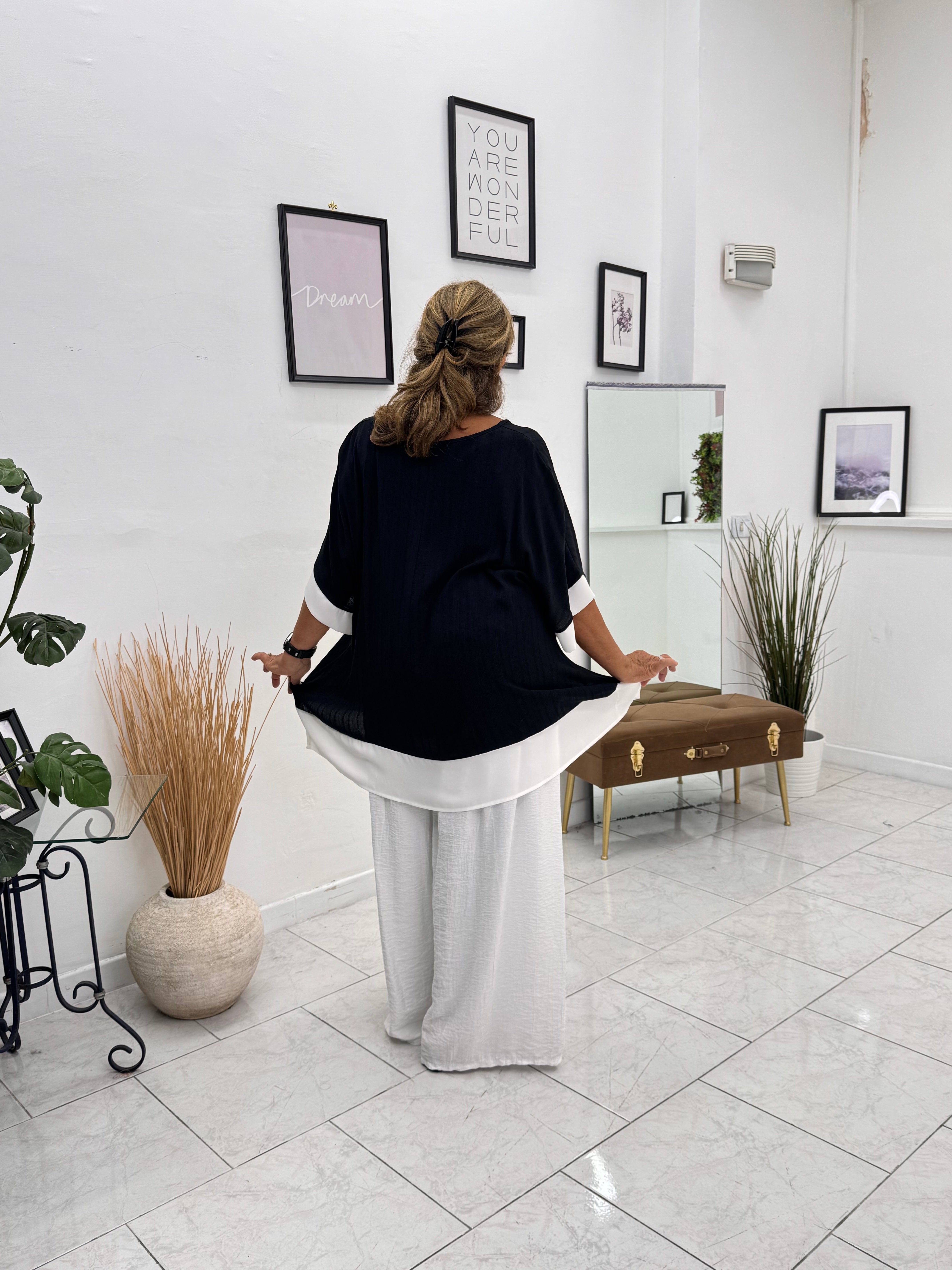 Maglia bicolor curvy