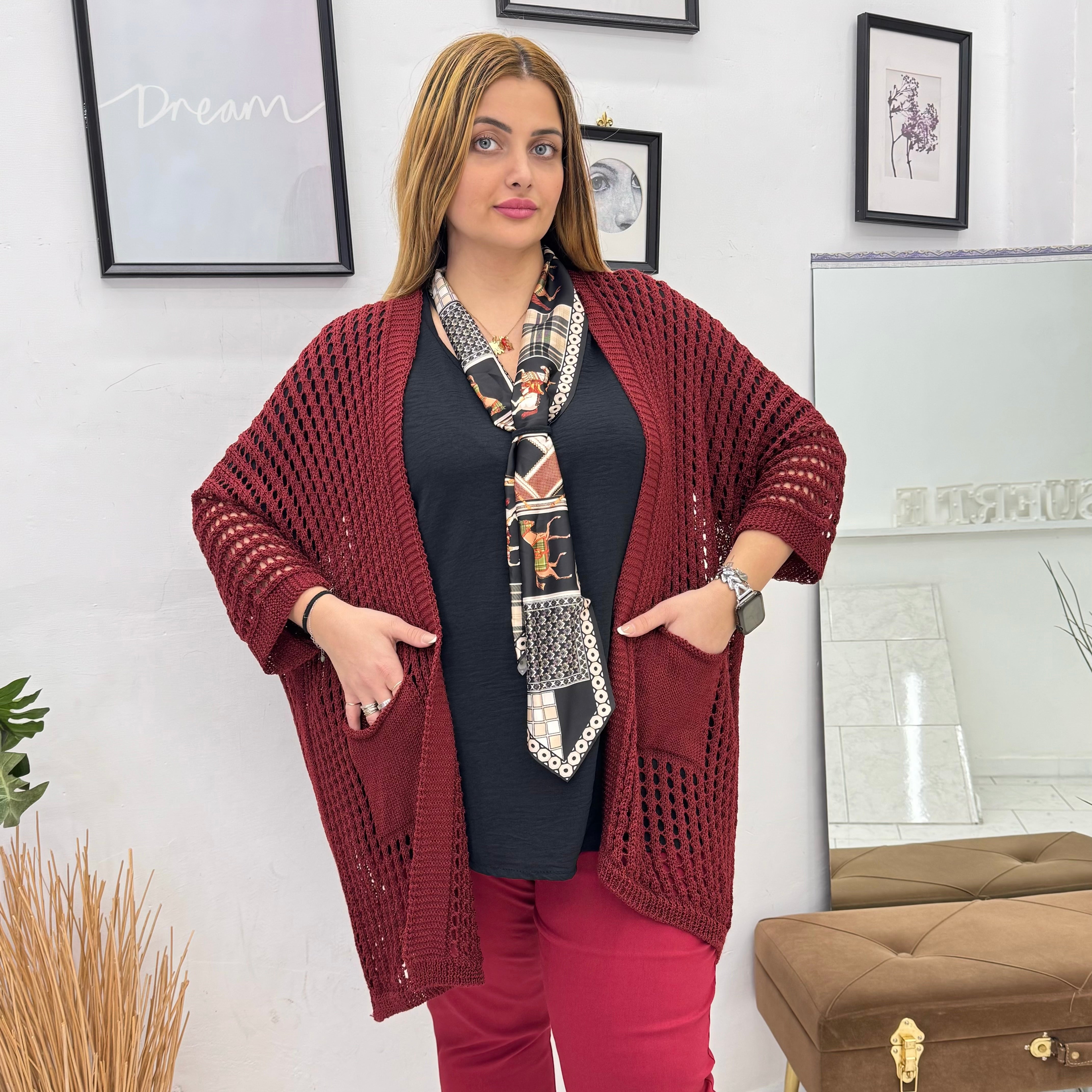 Cardigan traforato