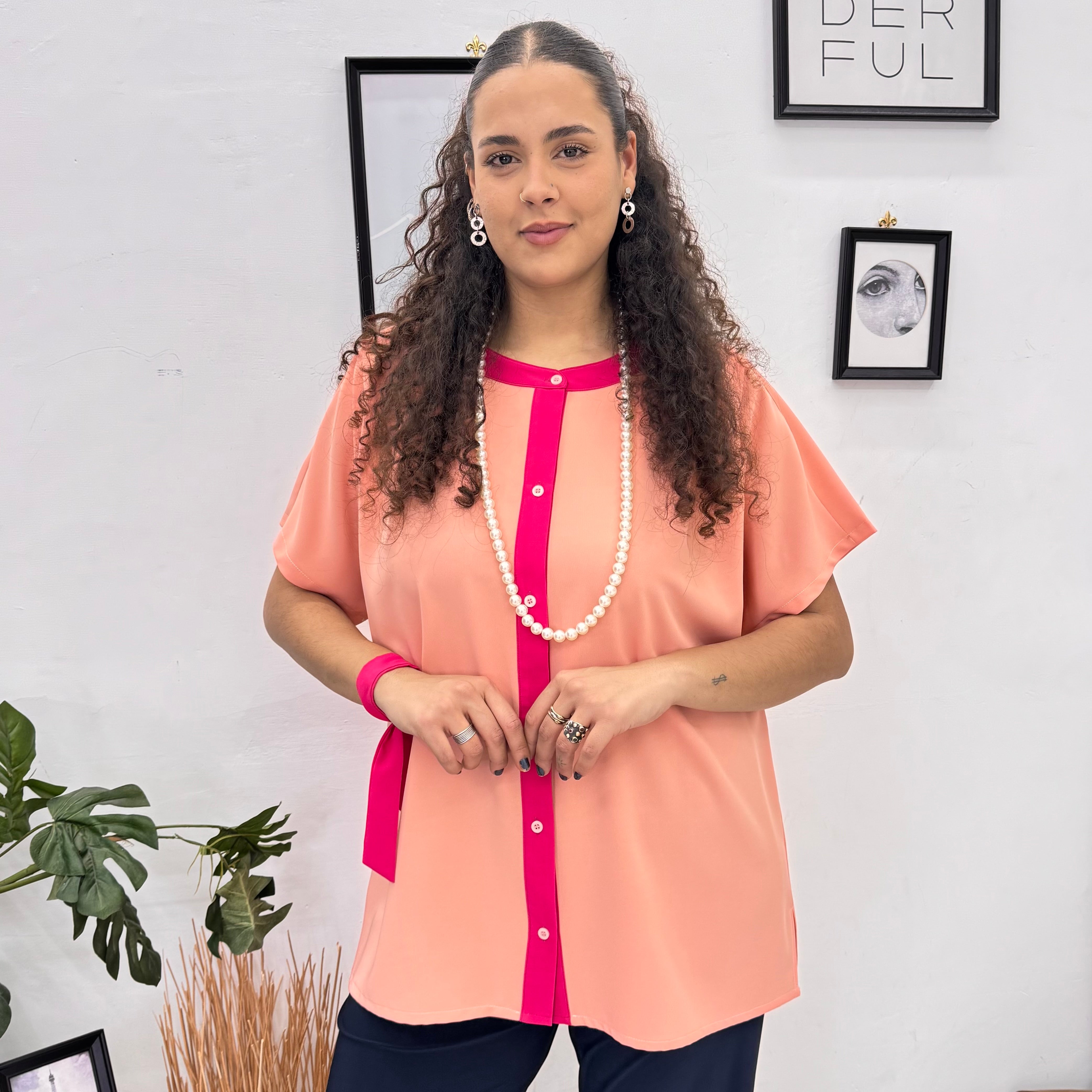 Blusa Coral Chic Fucsia